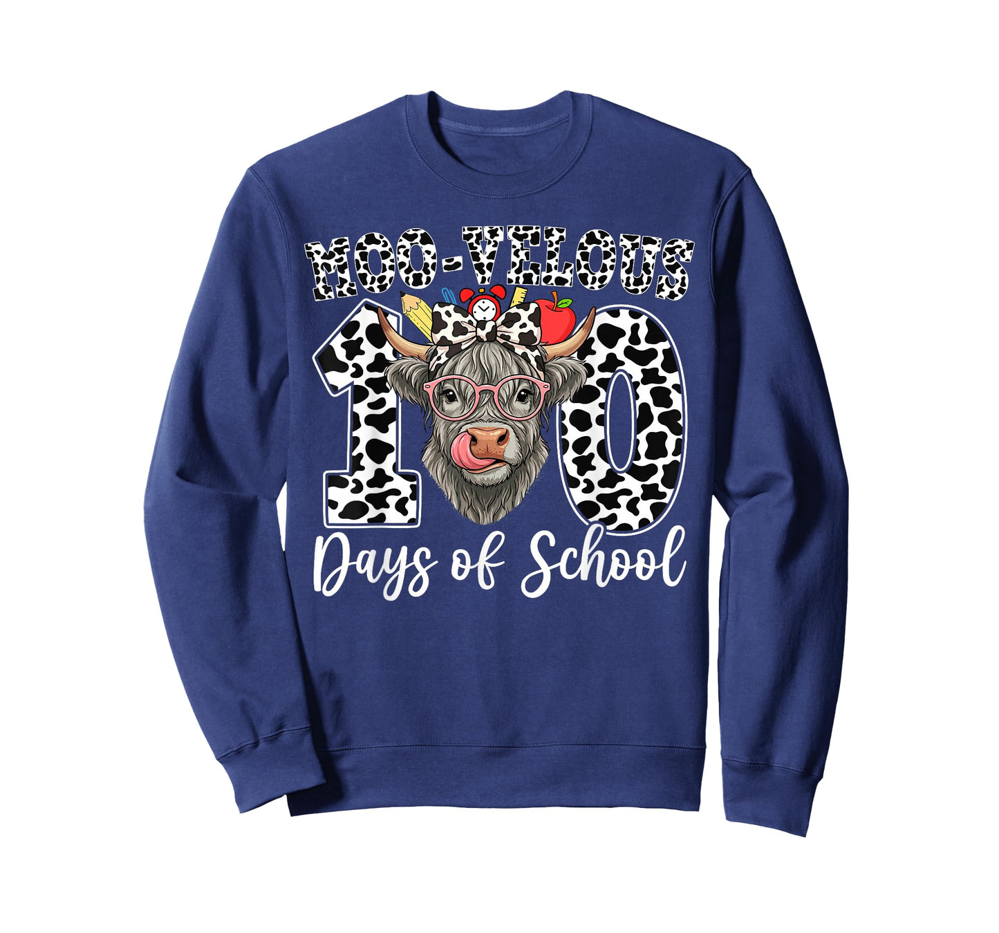 Moo-Velous 100 Days of School Girls 100th Day of School T-Shirt