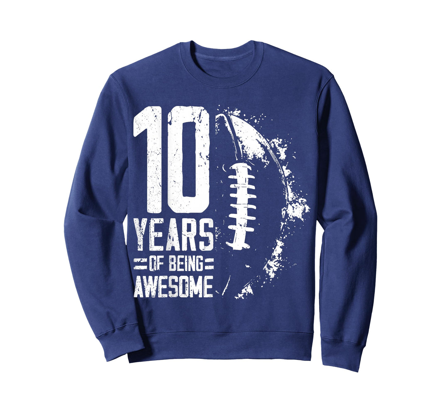 10th Birthday Retro American Football 10 Years Old Boy Girl T-Shirt