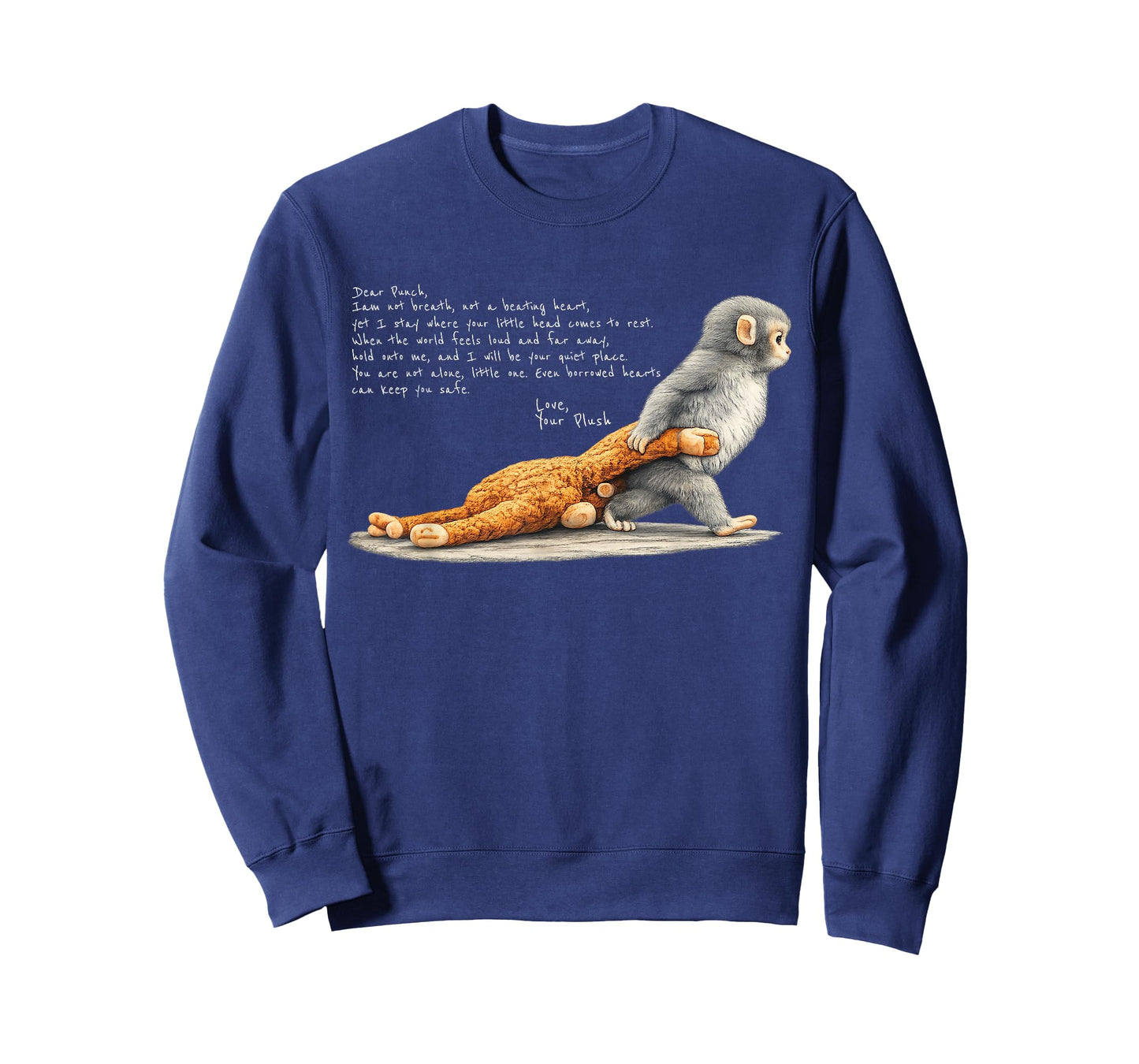 Cute Baby Monkey Named Punch Plush Hugging T-Shirt