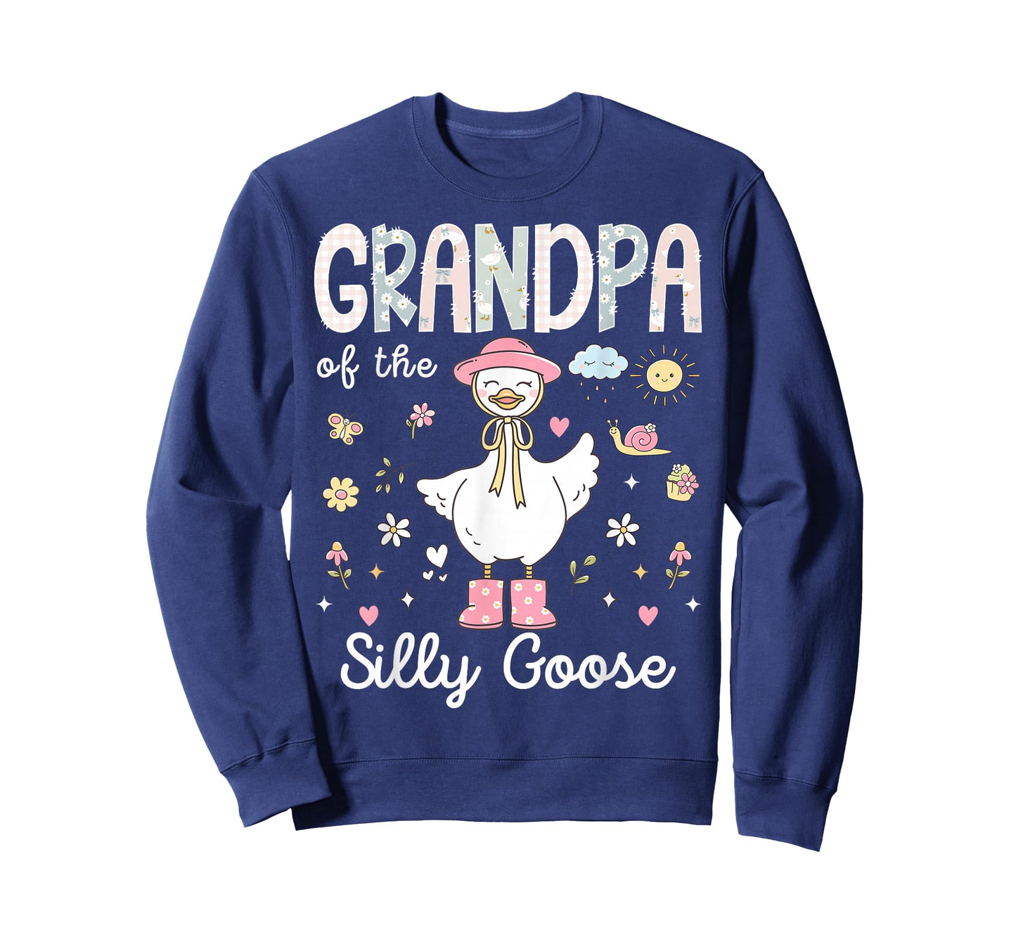 Grandpa of The Silly Goose 1st Birthday Girl Family Matching T-Shirt