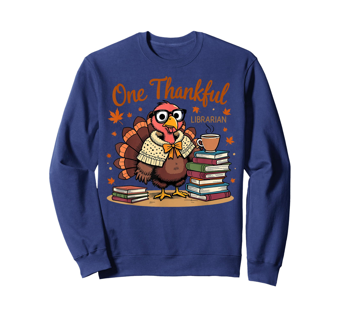 One Thankful Librarian Turkey Thanksgiving T-Shirt