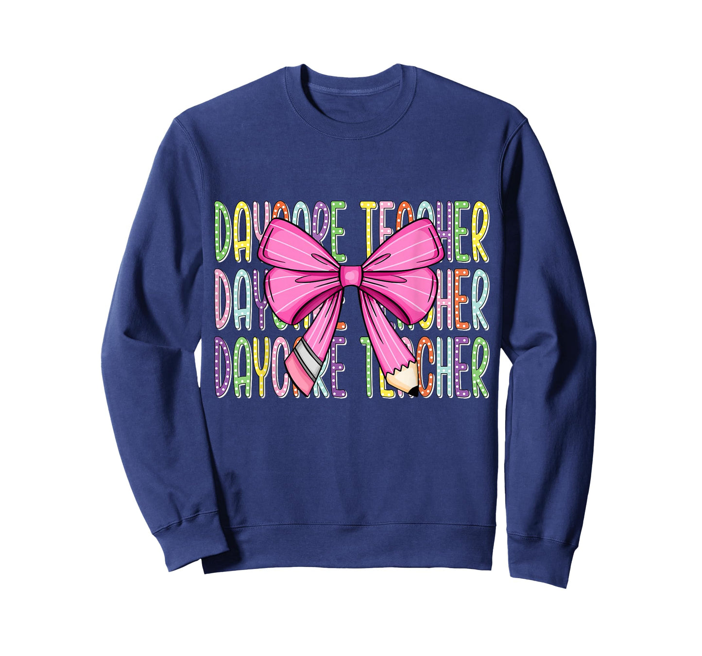 Colorful Daycare Teacher Bow Shirt T-Shirt