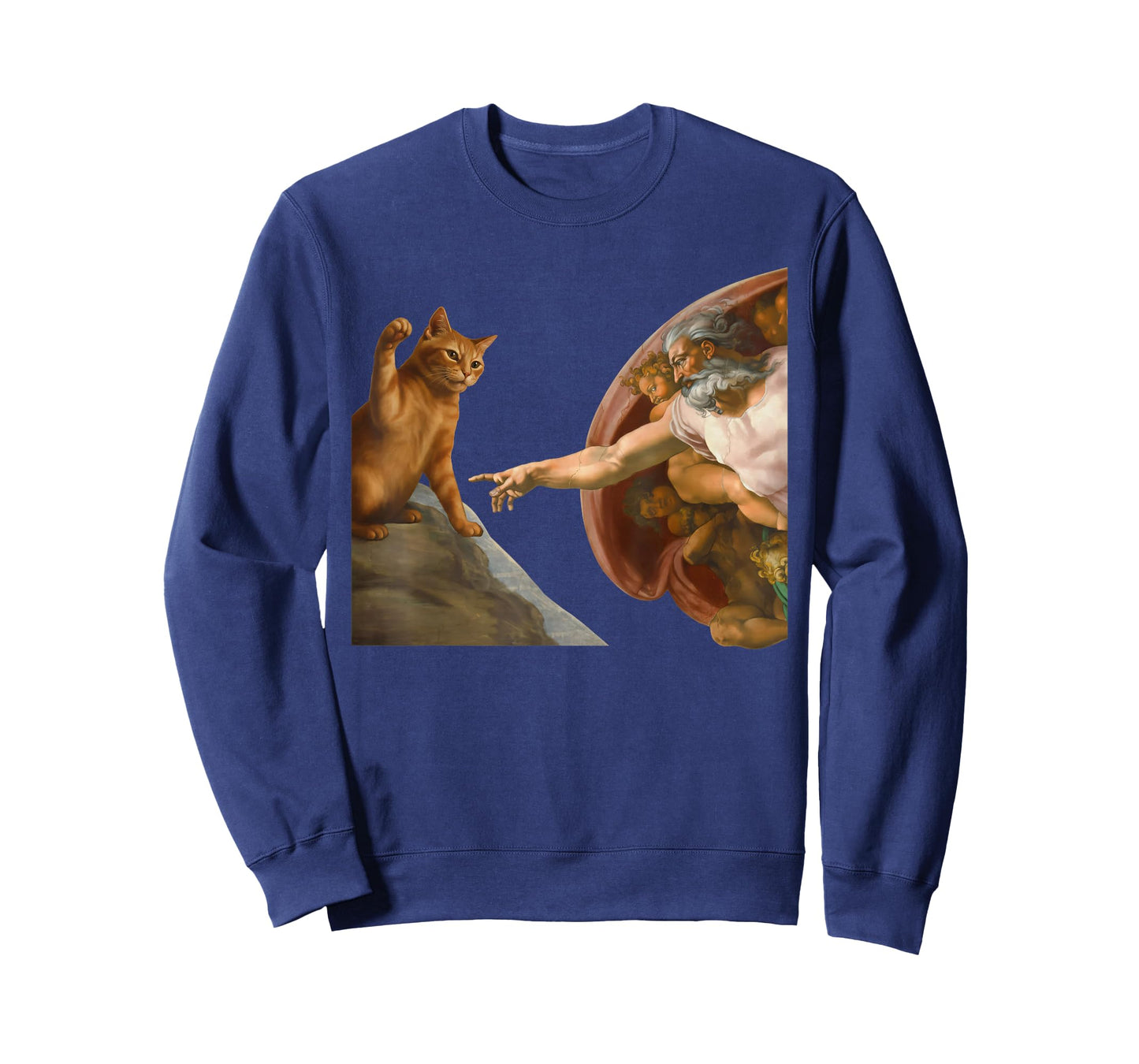 Funny Cat Swatting God's Hand Parody Cat The Divine Swipe T-Shirt