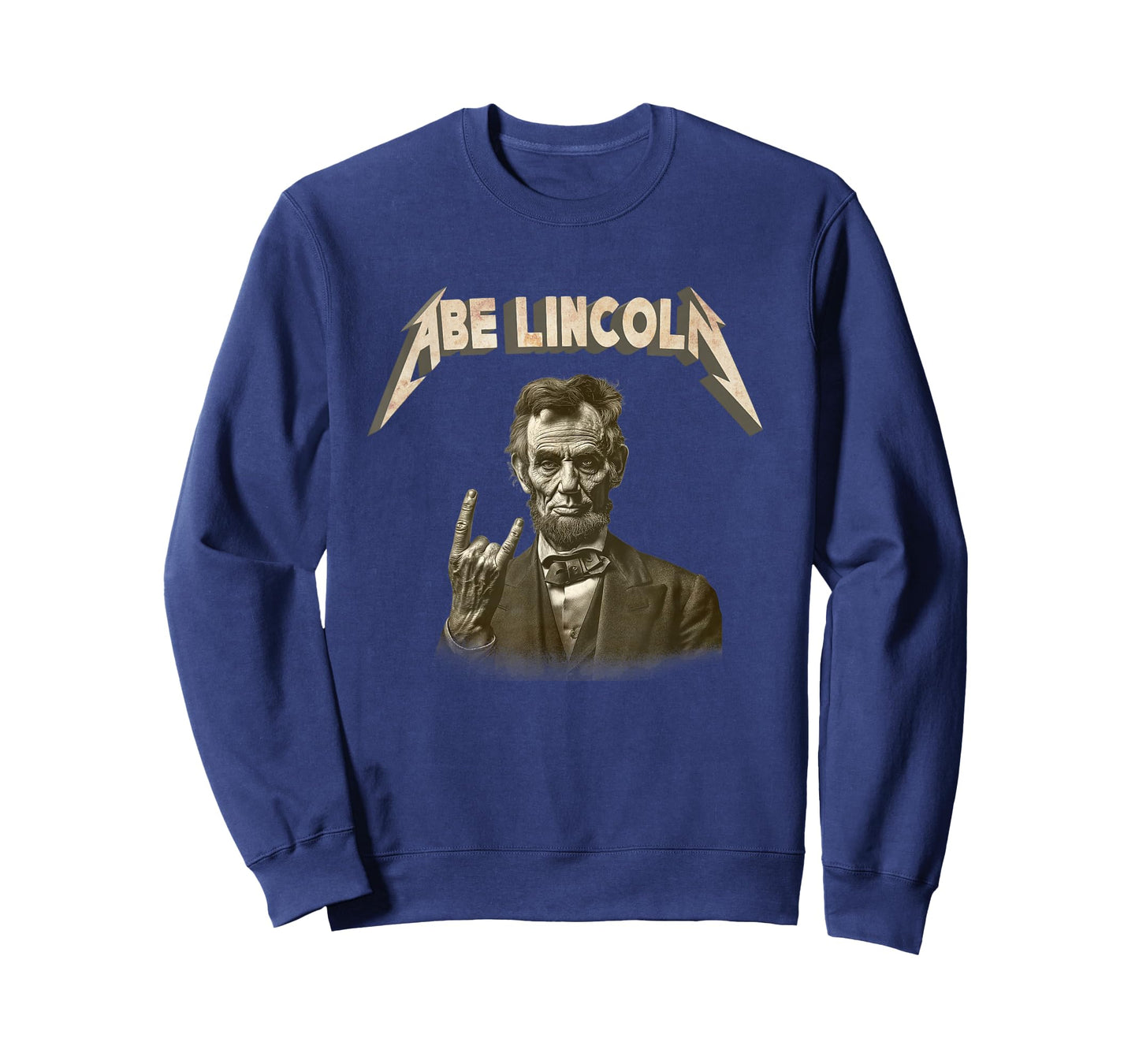 Funny 80s 90s Heavy Metal Music Band Abe Abraham Lincoln T-Shirt