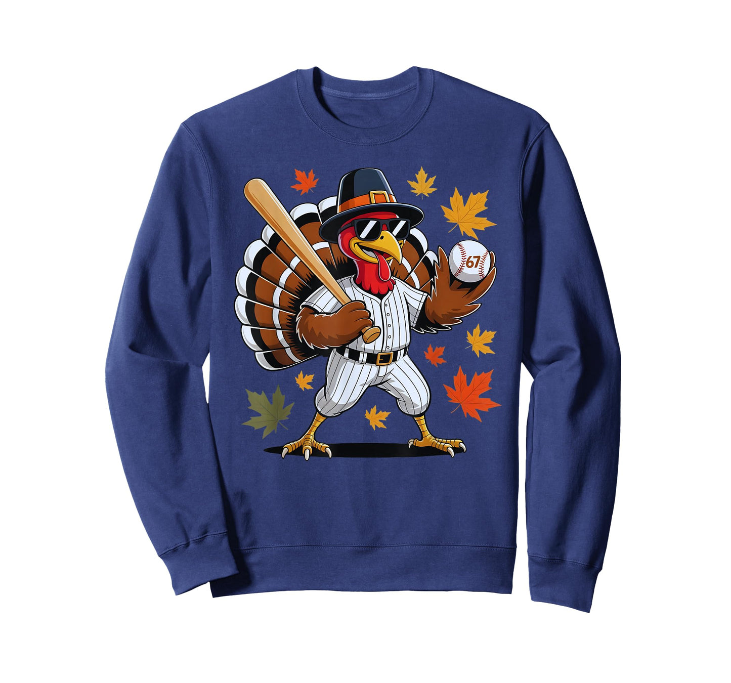 Baseball Turkey 67 Meme Thanksgiving for Boys Toddlers Kid T-Shirt