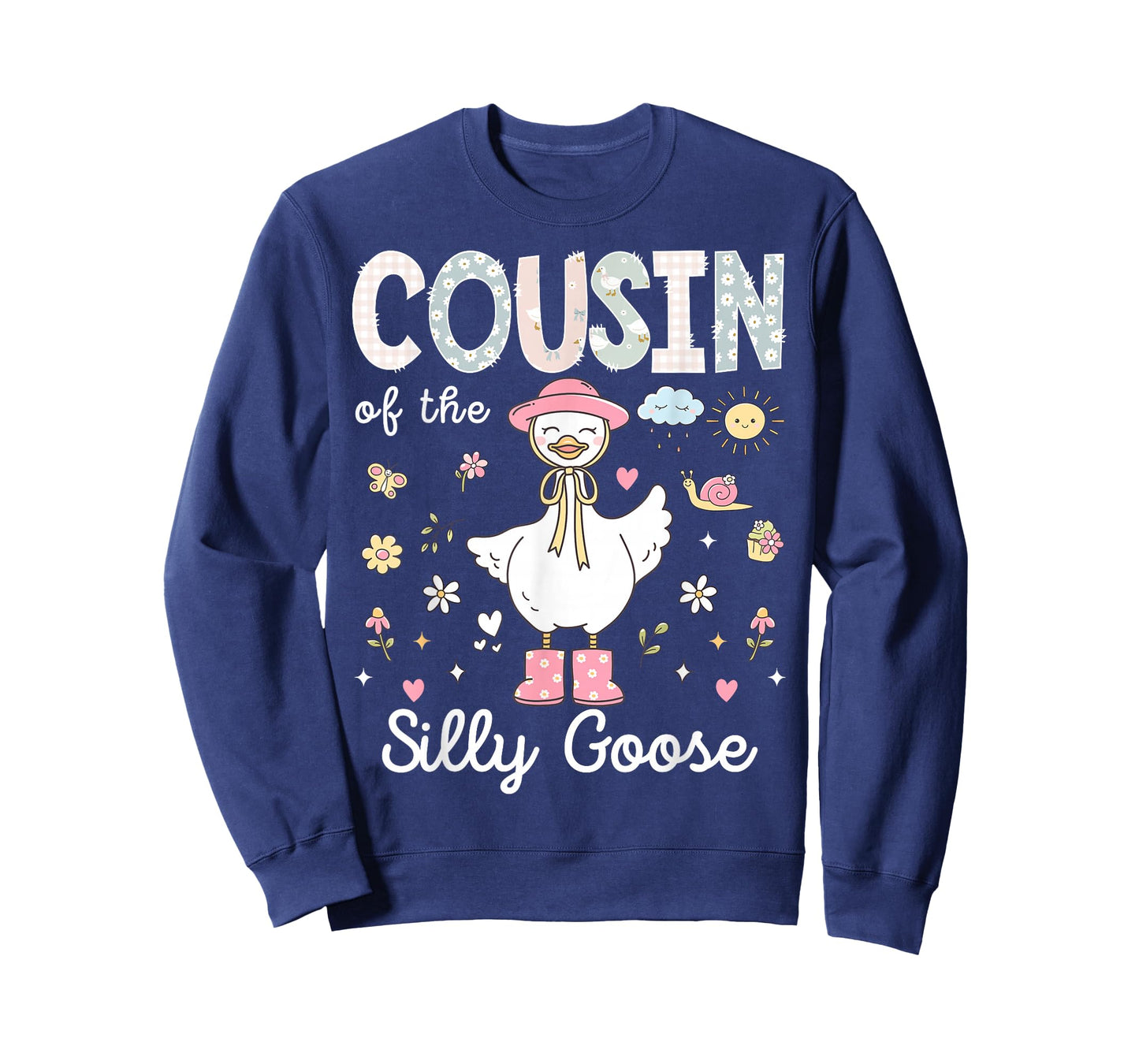 Cousin of The Silly Goose 1st Birthday Girl Family Matching T-Shirt