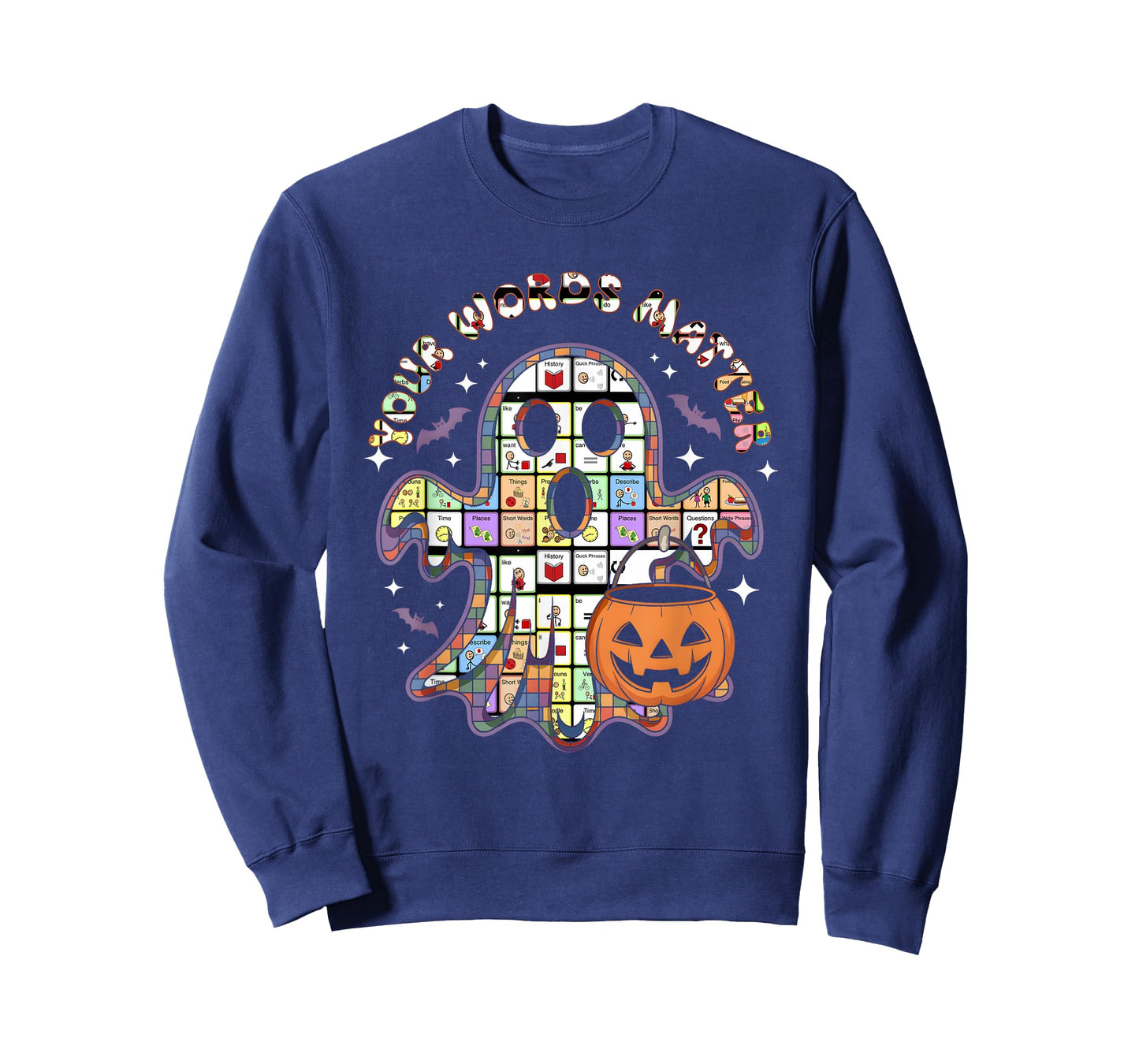 Your Word Matter SLP Speech Therapy AAC Ghost Halloween T-Shirt