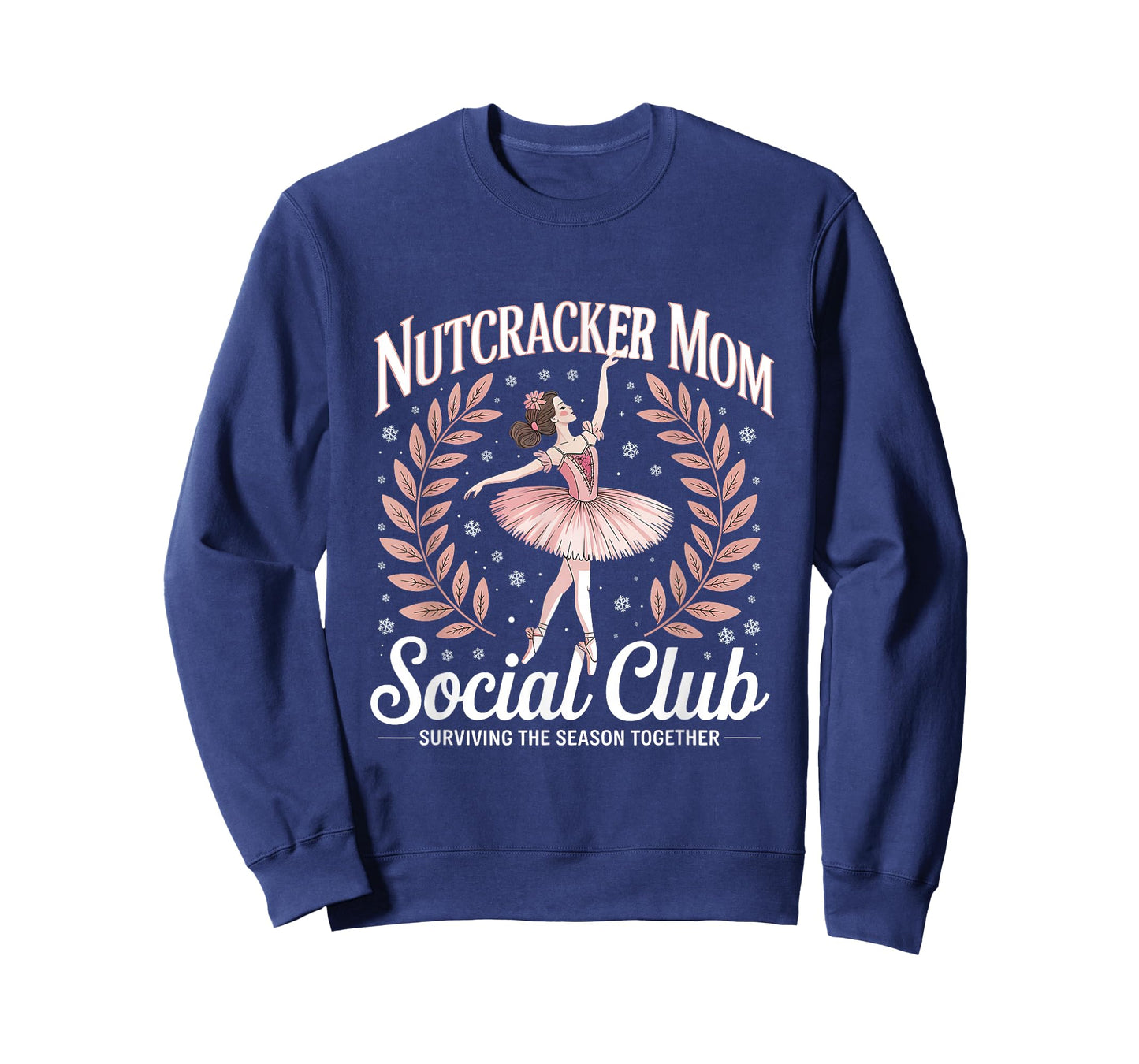 Nutcracker Mom Social Club Ballet Holiday Design T-Shirt