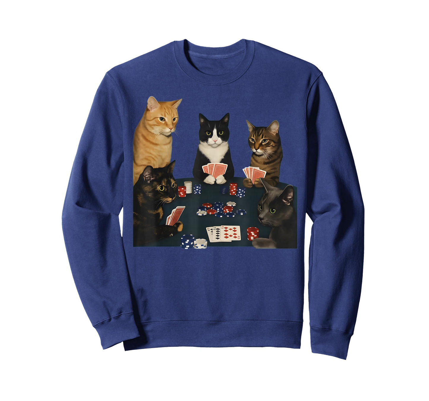Vintage Cats Playing Pokerr Meme Funny Poker Gifts T-Shirt