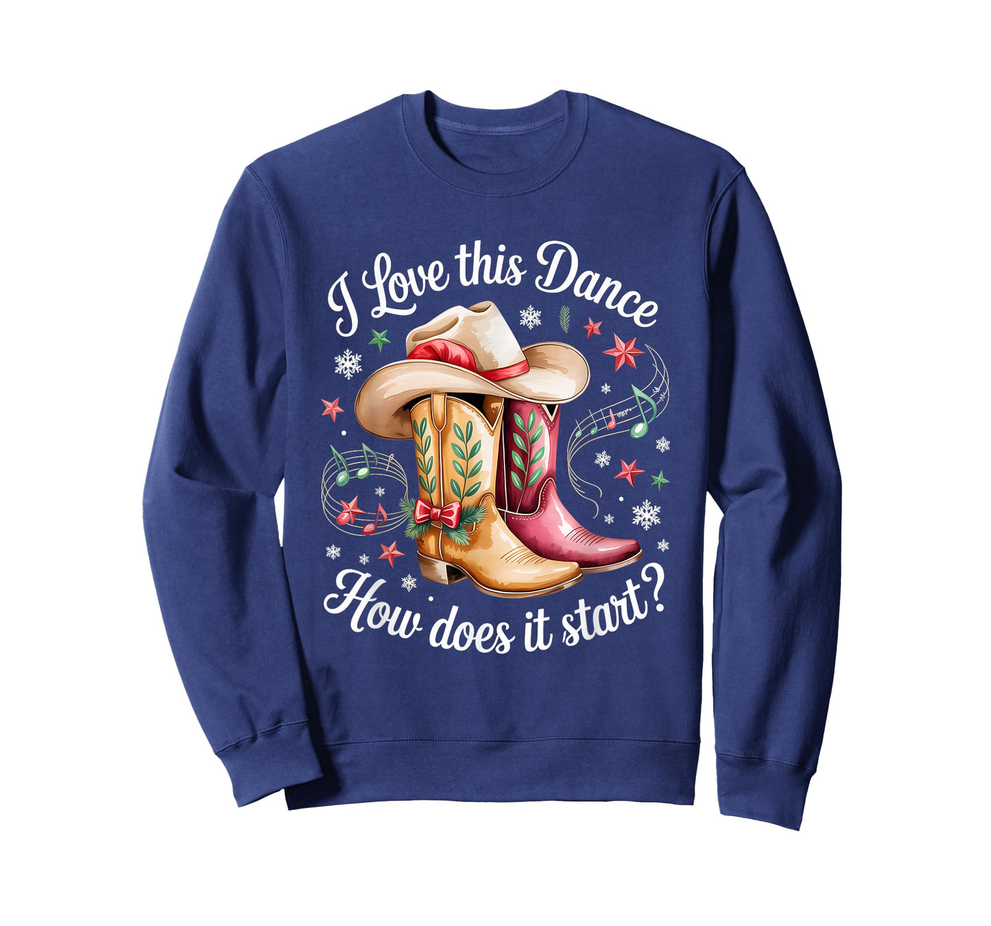 I Love This Dance How Does It Start Line Dance Christmas T-Shirt
