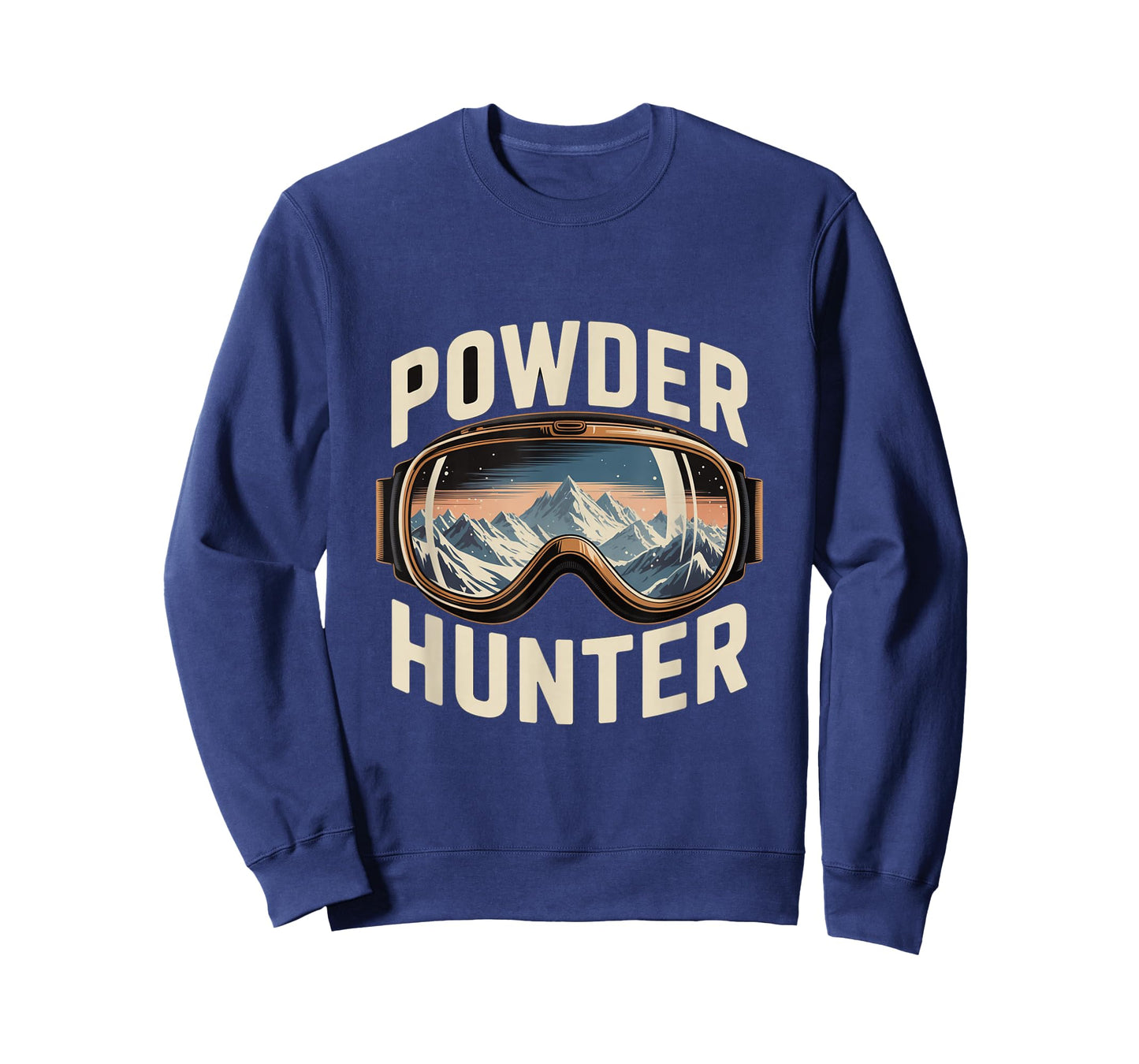 Powder Hunter Ski Goggles Mountain Scene T-Shirt