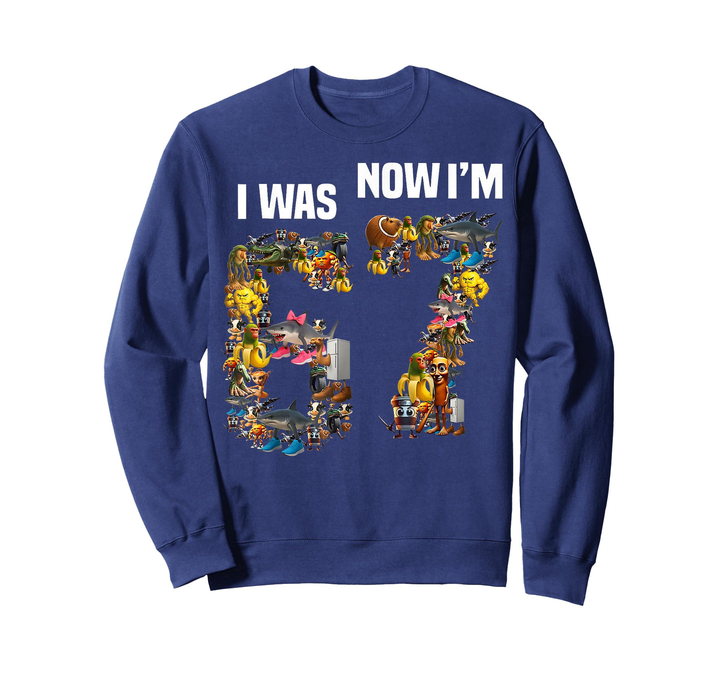 Retro I was 6 Now I'm 7 Birthday 67 Brainrot Boys Kid Cute T-Shirt