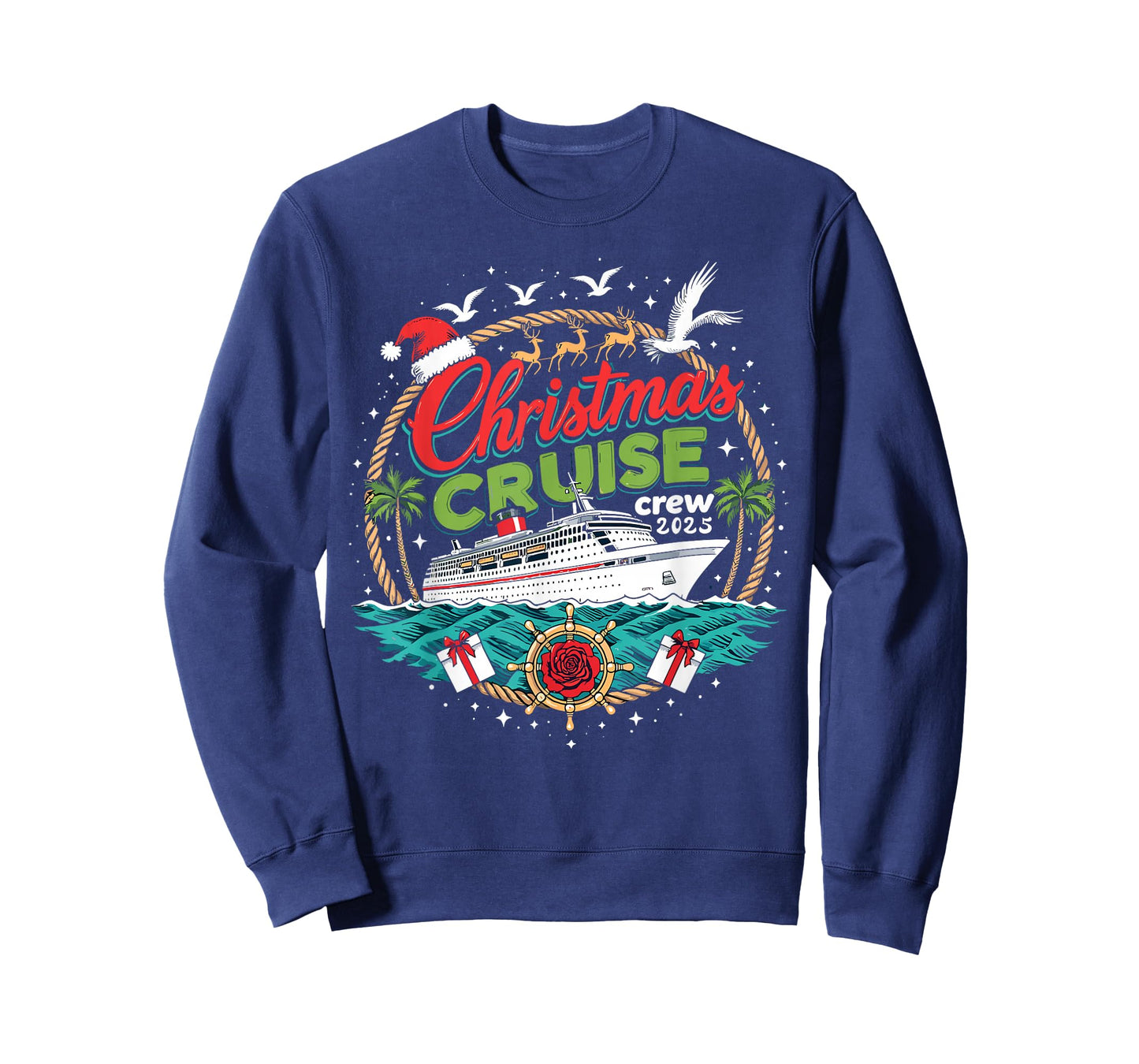 Christmas Cruise Crew 2025 Family Pajamas Holiday Vacation T-Shirt