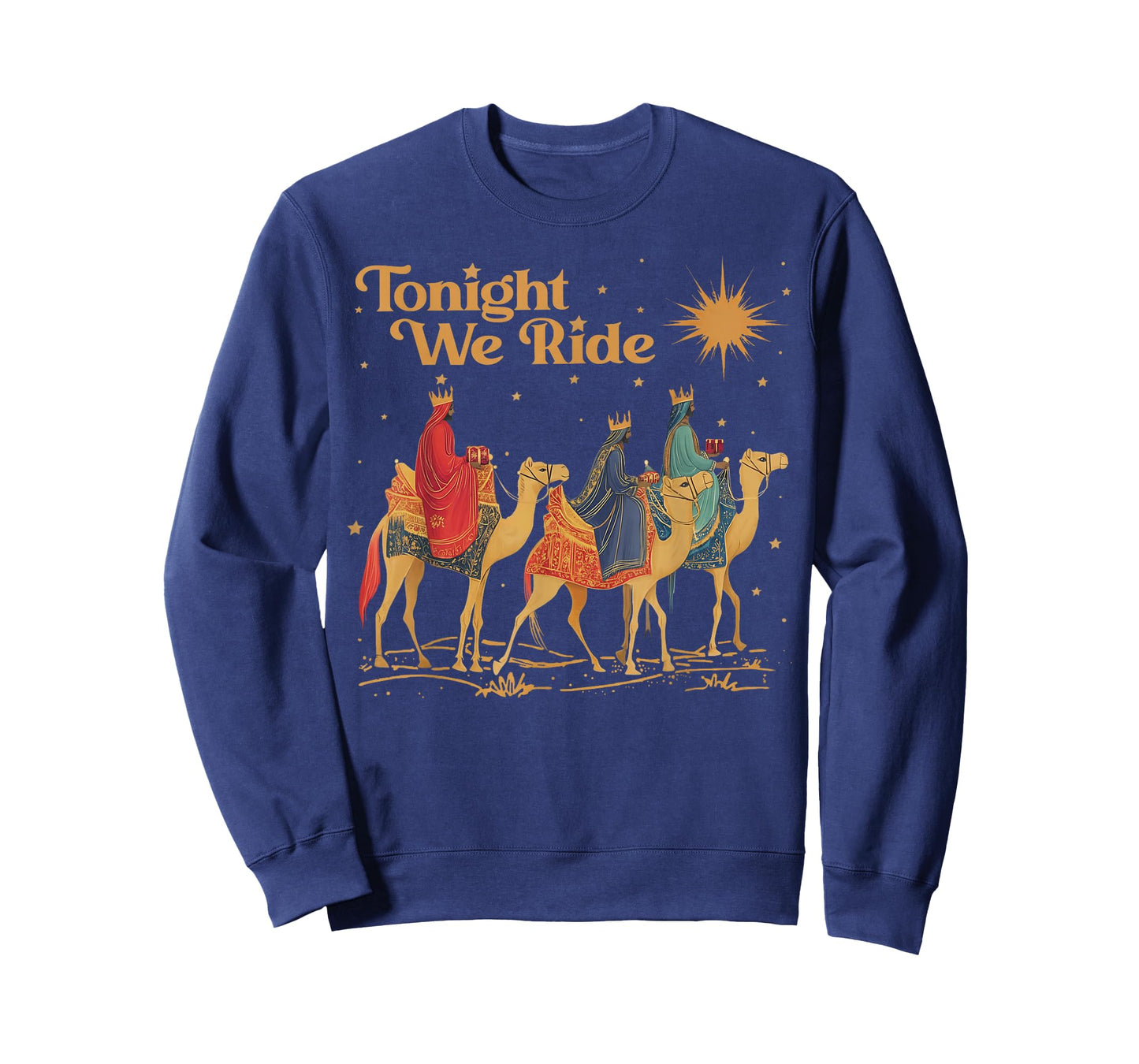 Retro Tonight We Christian Ride Christmas Christian Quote T-Shirt