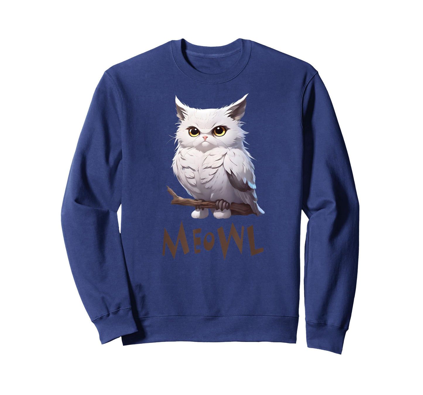Meowl - Funny Meow Cat Owl Brainrot Meme Teen Kids Gaming T-Shirt