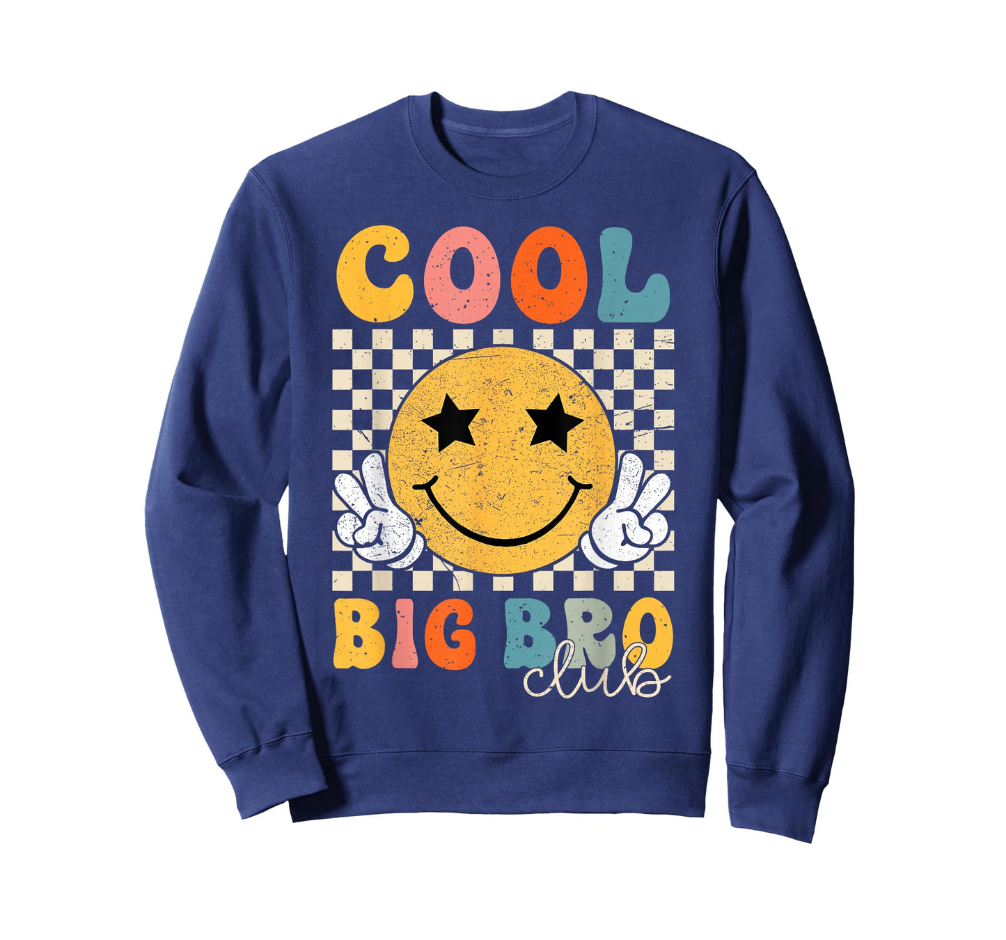 Groovy Cool Big Bro Club Retro Brother Matching Family T-Shirt