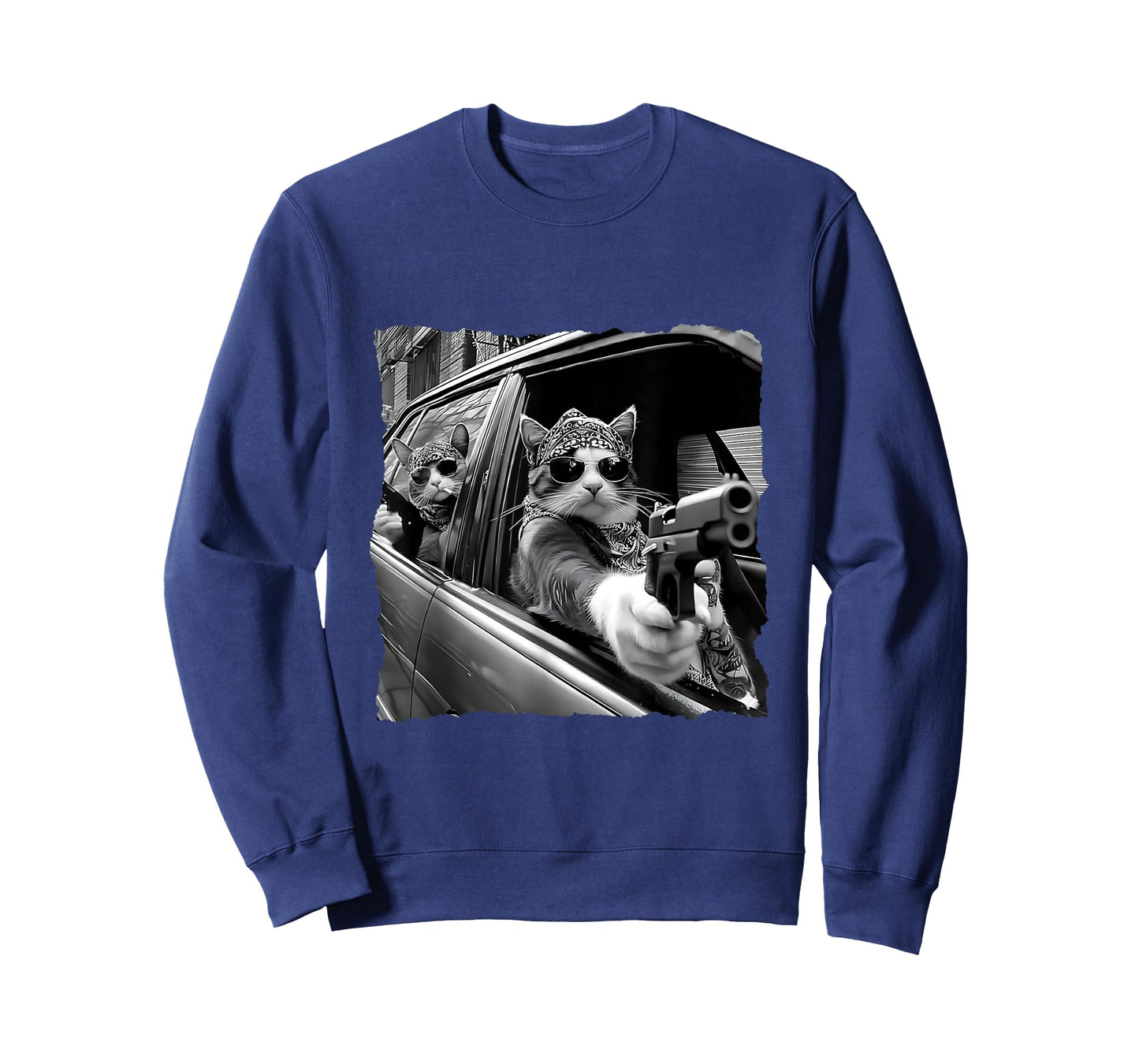Funny Kittens Selfie Hilarious Gangster Cats Funny Selfie T-Shirt