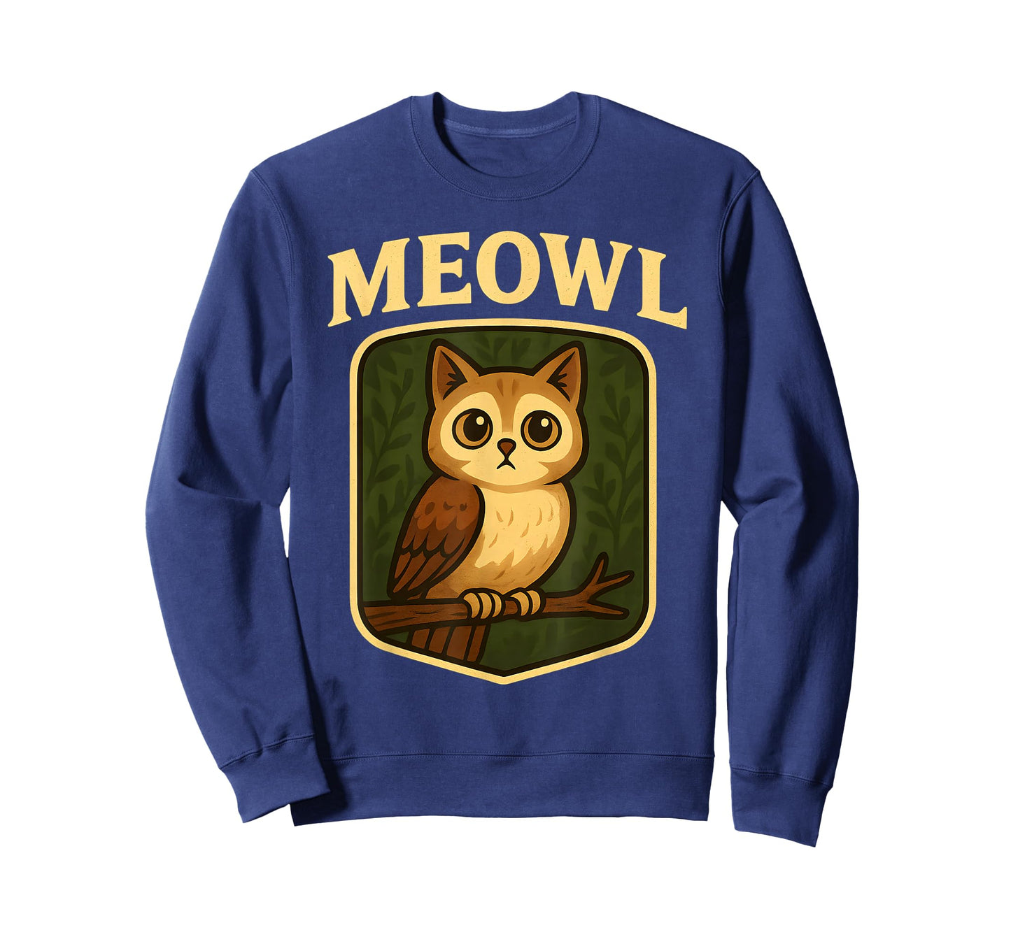 Meowl - Funny Meow Cat Owl Brainrot Meme Teen Kids Gaming T-Shirt