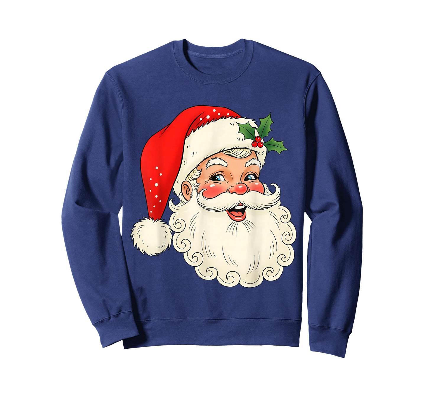 Vintage Santa Claus Face Retro Christmas Old Fashioned Xmas T-Shirt