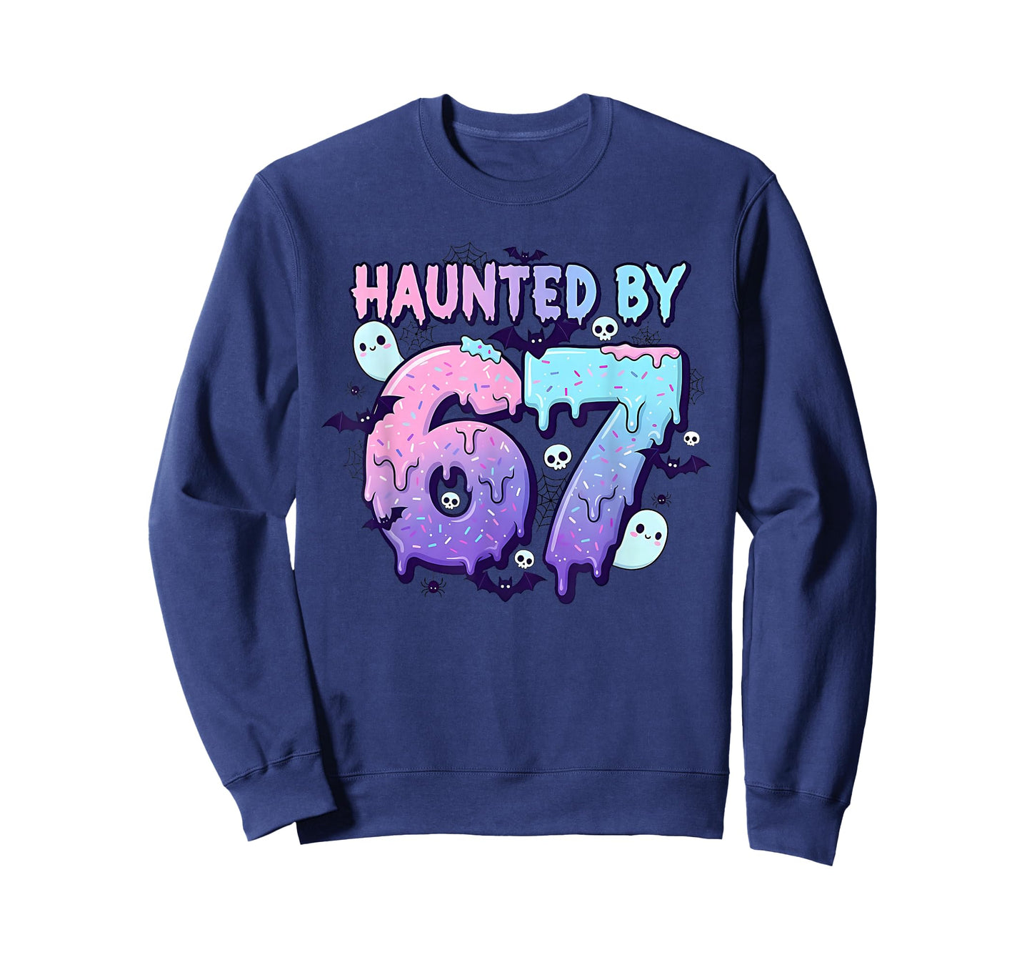 Haunted by 67 Drippy Ghost Meme Funny Halloween Girls Boys T-Shirt