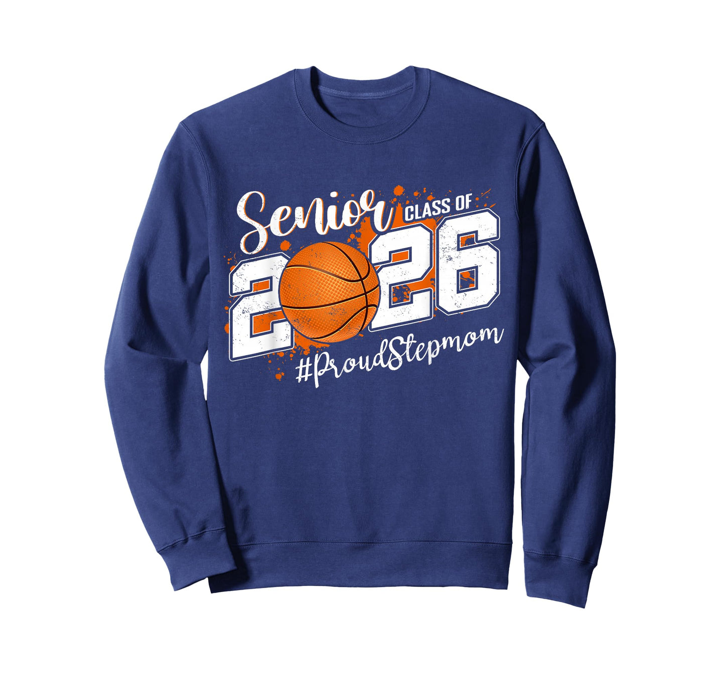 Proud Senior Stepmom Class of 2026 Basketball Graduation T-Shirt
