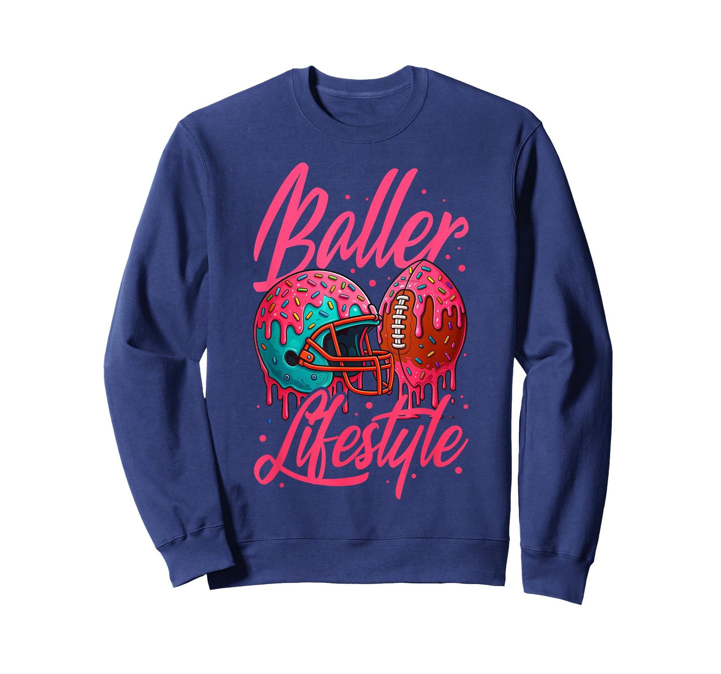 Football Drip Baller Lifestyle Ice Cream Drip for Boys Girls T-Shirt