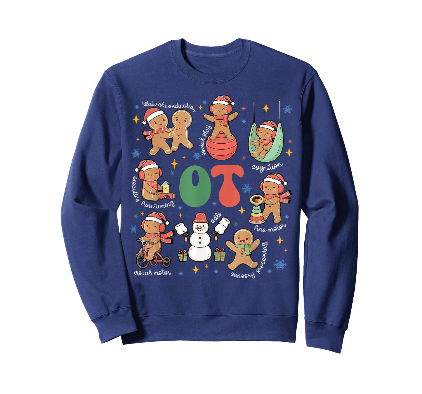 Occupational Therapy OT Gingerbread Christmas Pediatric OTA T-Shirt