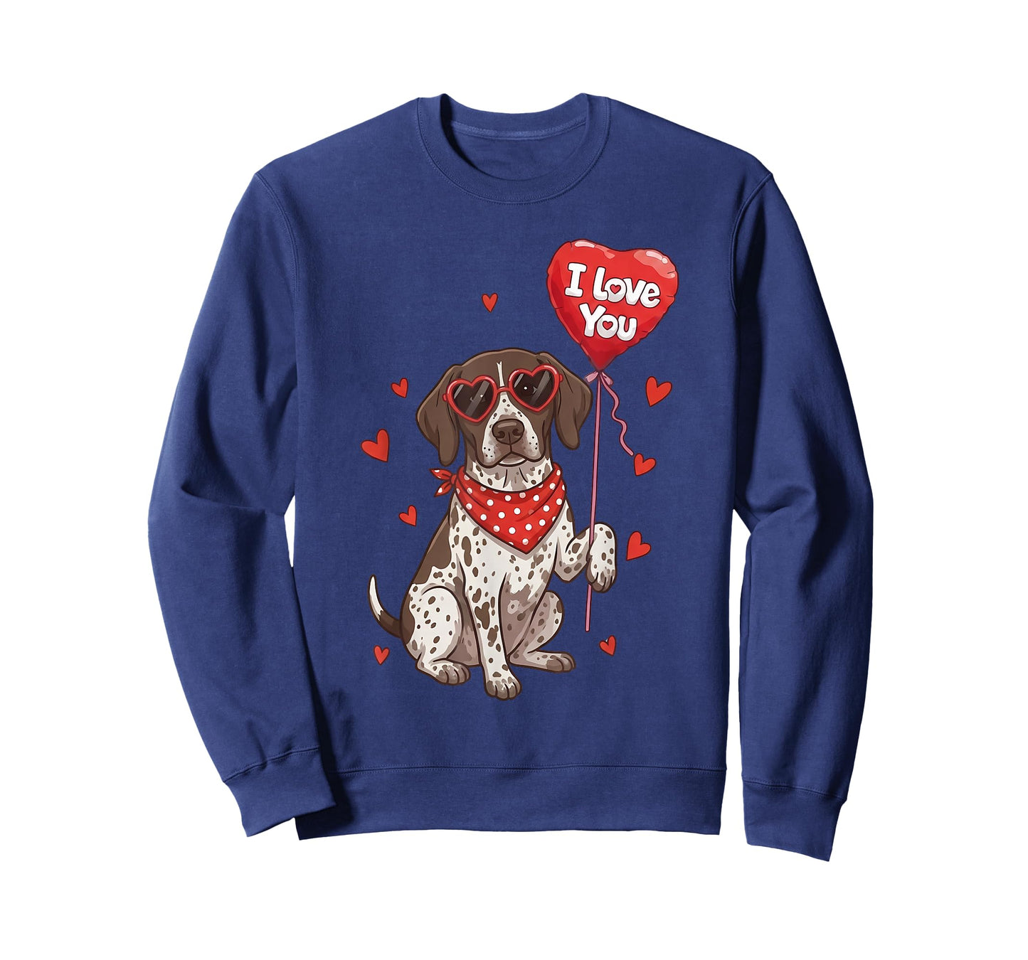 German Shorthaired Pointer Valentine Heart I Love You Dog T-Shirt