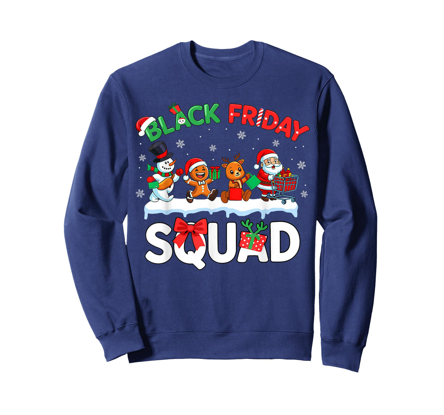 Friday Shopping Squad Christmas Black Shopping Family Group T-Shirt