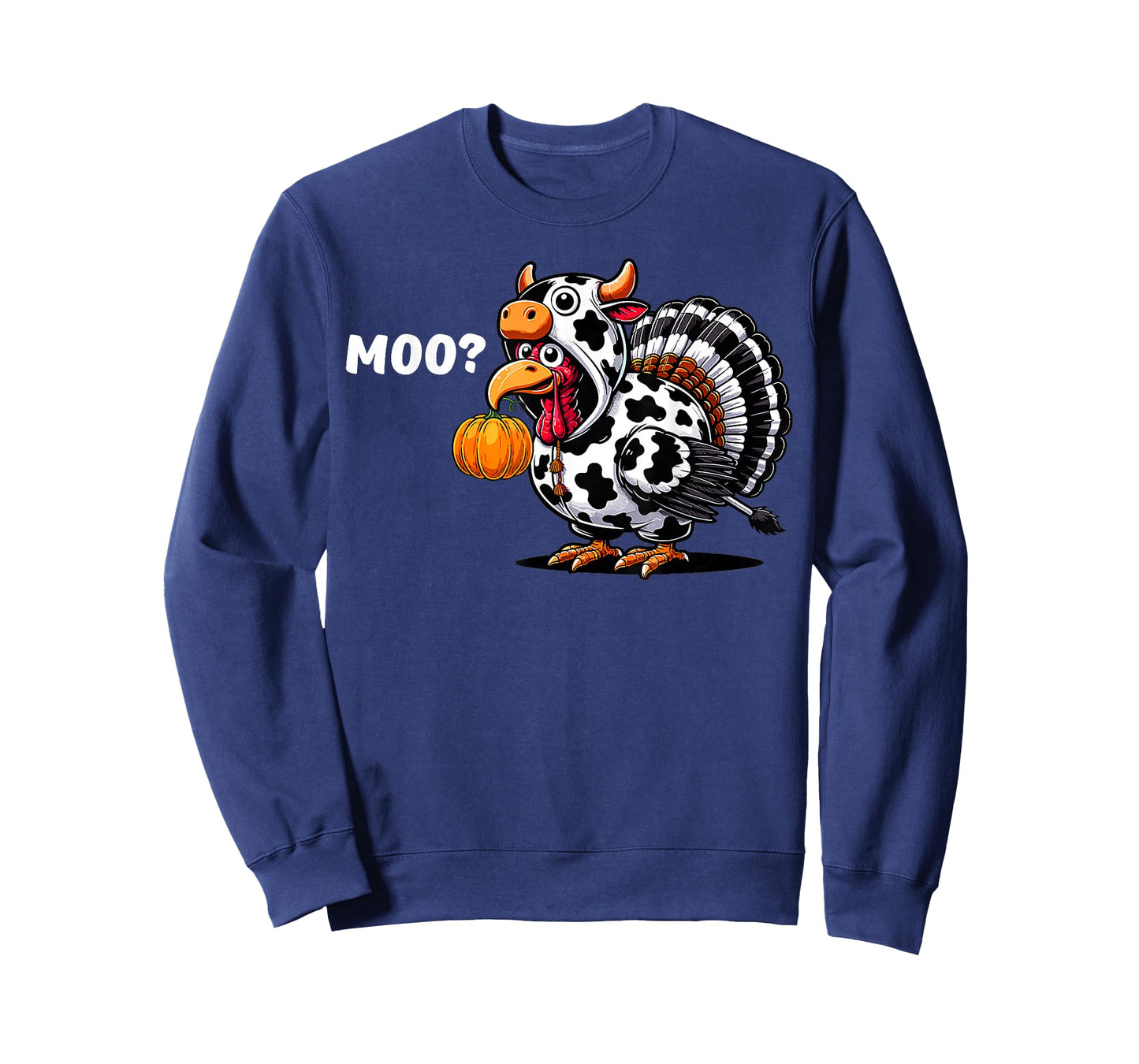 Moo Turkey Cow Costume Fall Thanksgiving Men Women T-Shirt