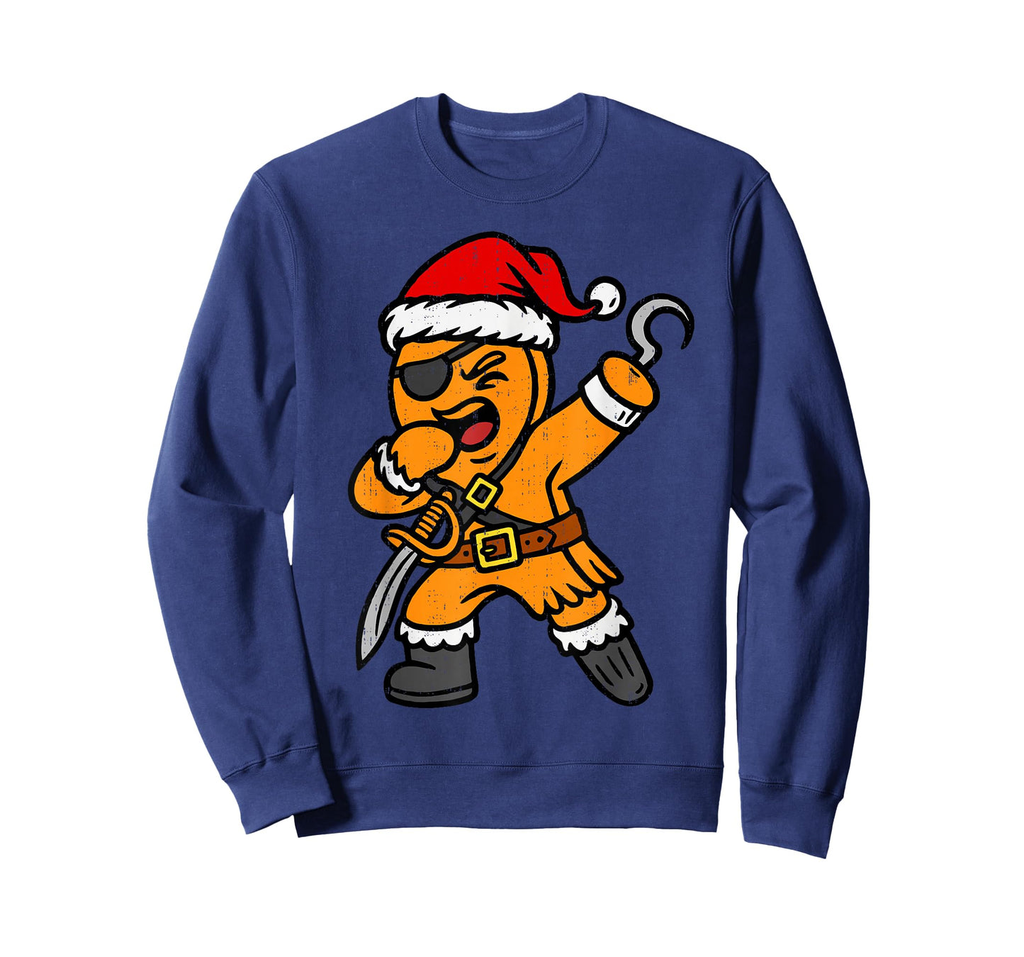 Dabbing Gingerbread Pirate Santa Christmas Dab Teen Boys Kid T-Shirt