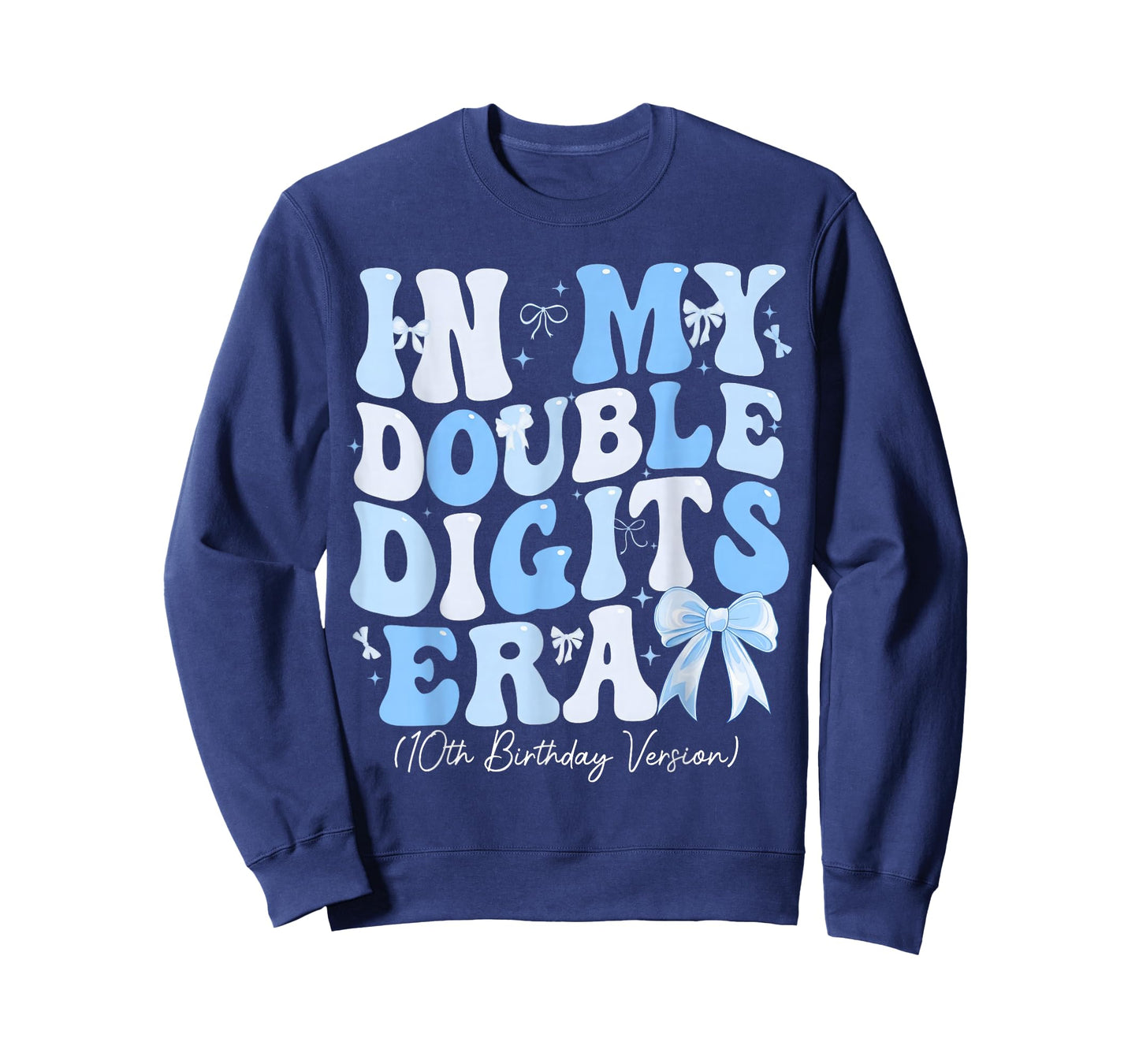 Groovy in My Double Digits Era 10th Birthday Coquette Bow T-Shirt