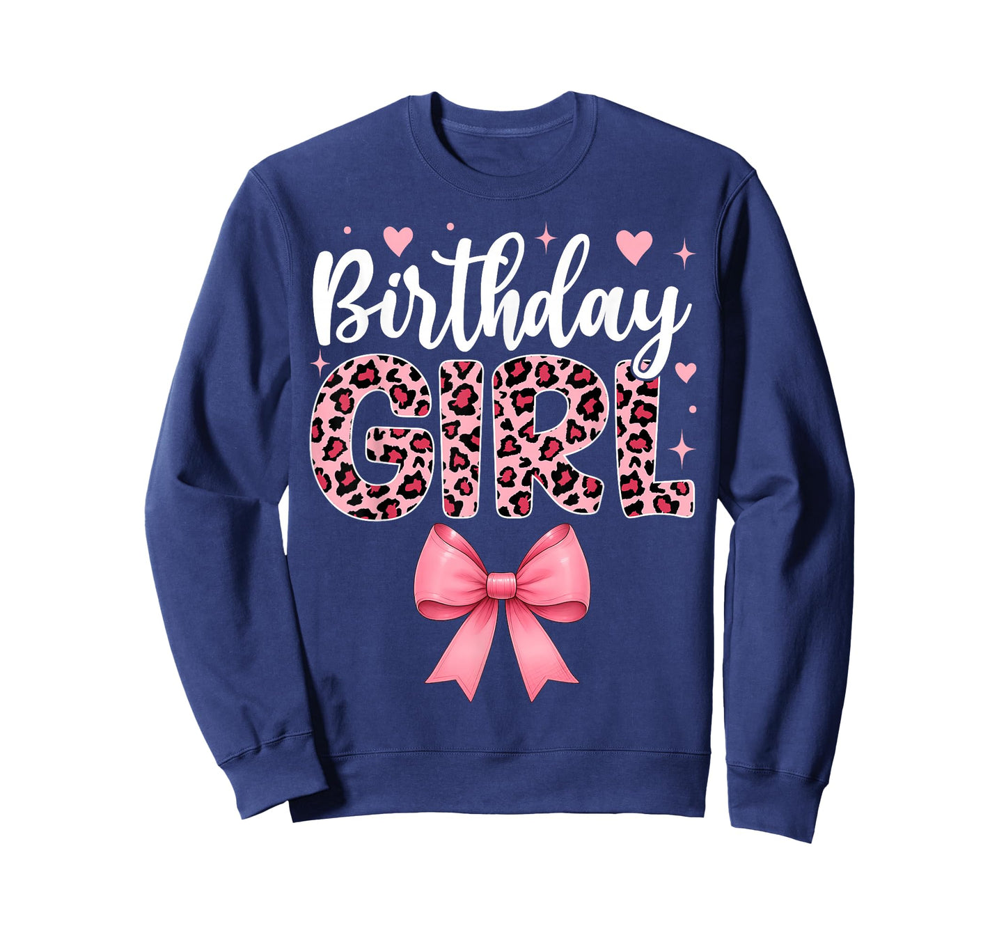 Coquette Bow Leopard Birthday Girl T-Shirt