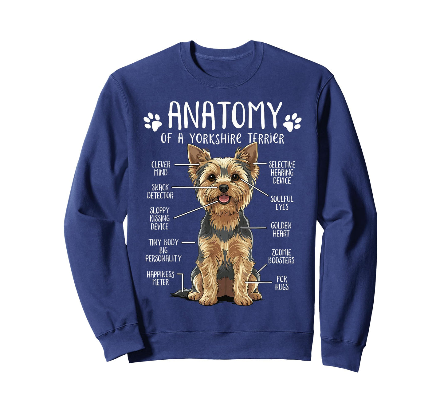 Funny Yorkie Anatomy Yorkshire Terrier Dog Lover Yorkie Mom T-Shirt