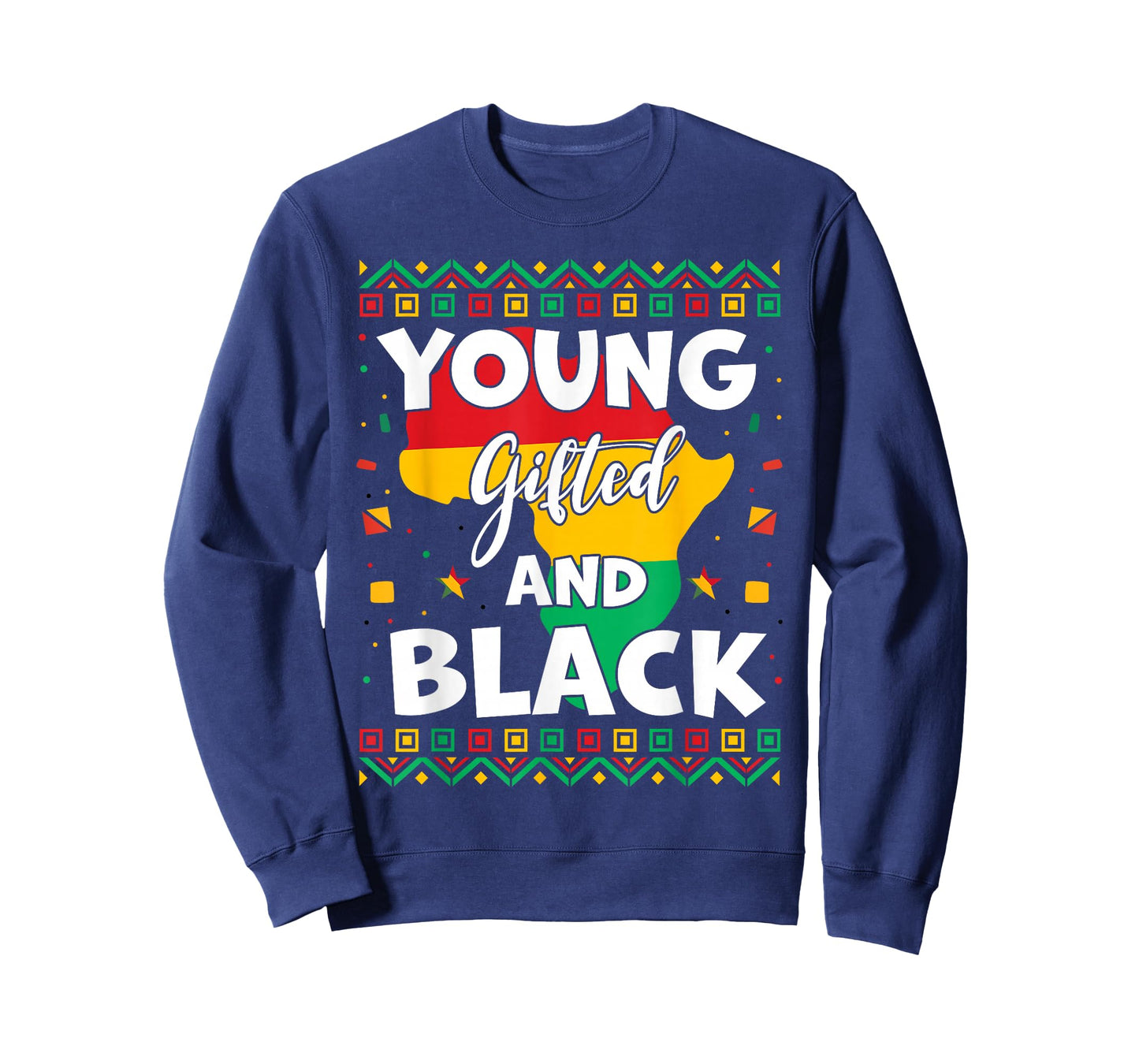 Black History Month African Maps Young Gifted & Black Pride T-Shirt
