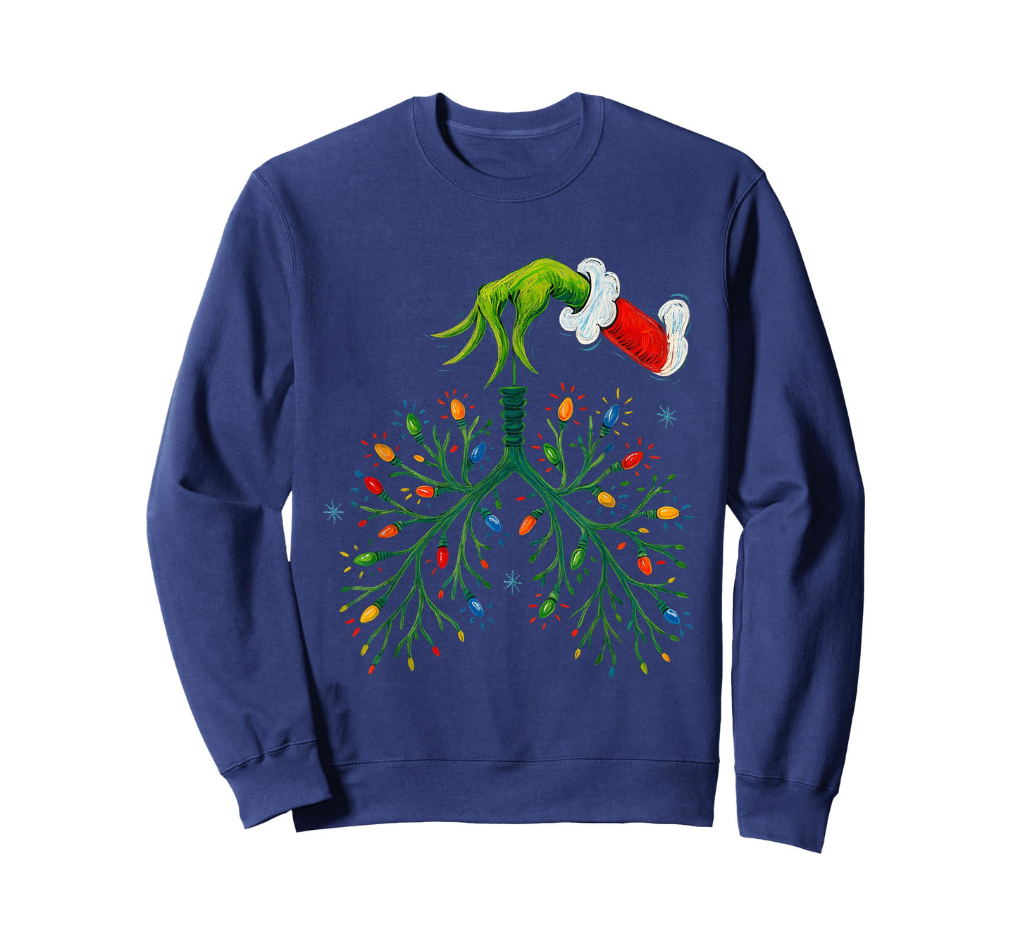 Funny Christmas Lungs Lights Art – RT Holiday T-Shirt