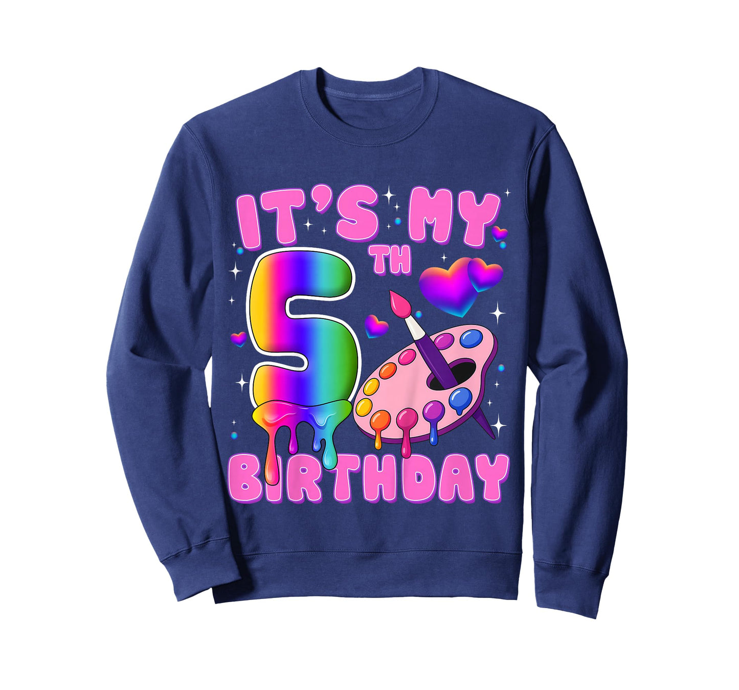 Birthday 5 Years Old Birthday Girl Art Painting Party T-Shirt