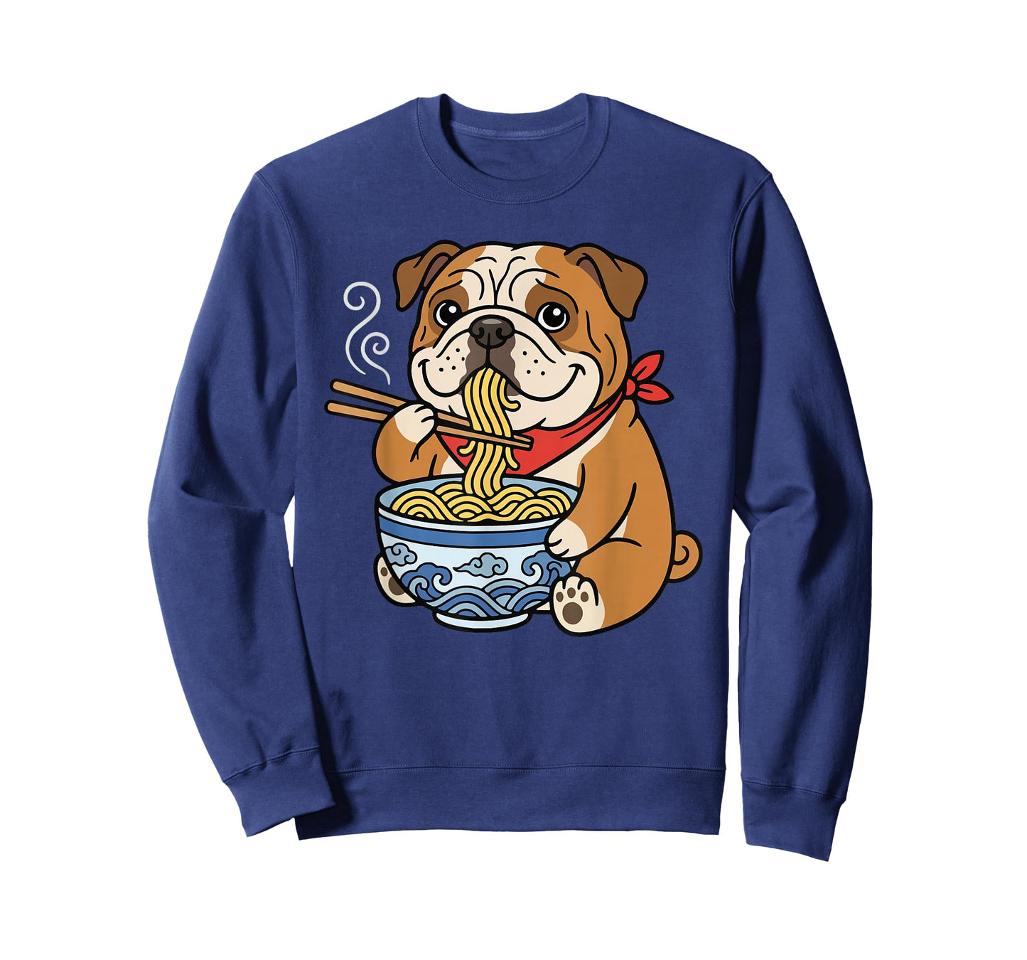 English Bulldog Eating Ramen Japanese Noodle Lover T-Shirt