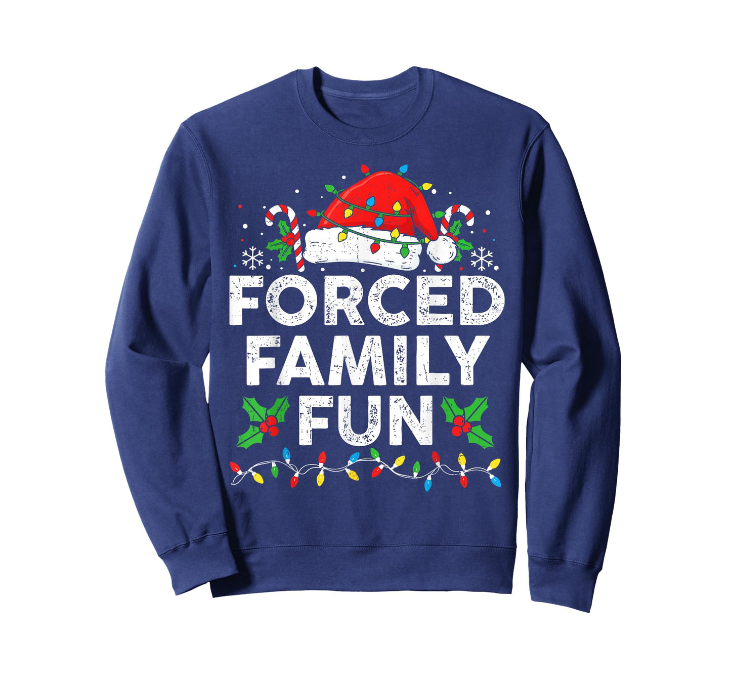 Funny Forced Family Christmas Shirt Funny Xmas Men Women T-Shirt