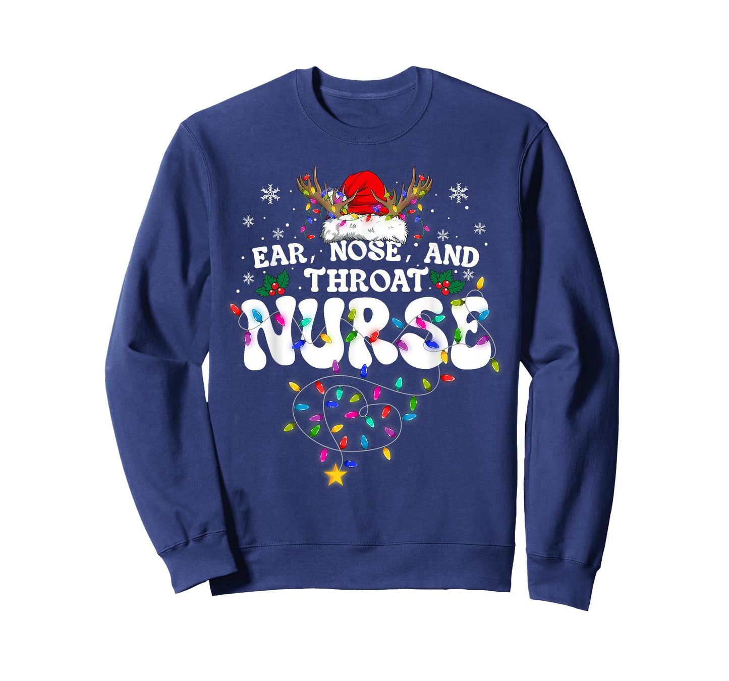Ear Nose and Throat Nurse Christmas Xmas Nursing ENT Squad T-Shirt