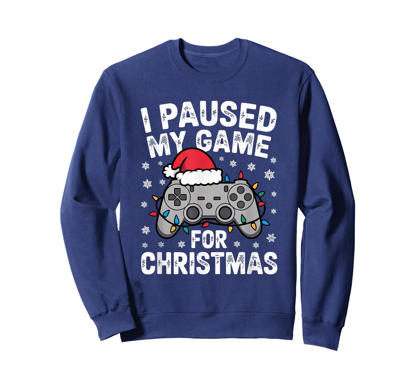 Paused My Game Christmas Gamer Xmas Men Boys Kids Youth Teen T-Shirt