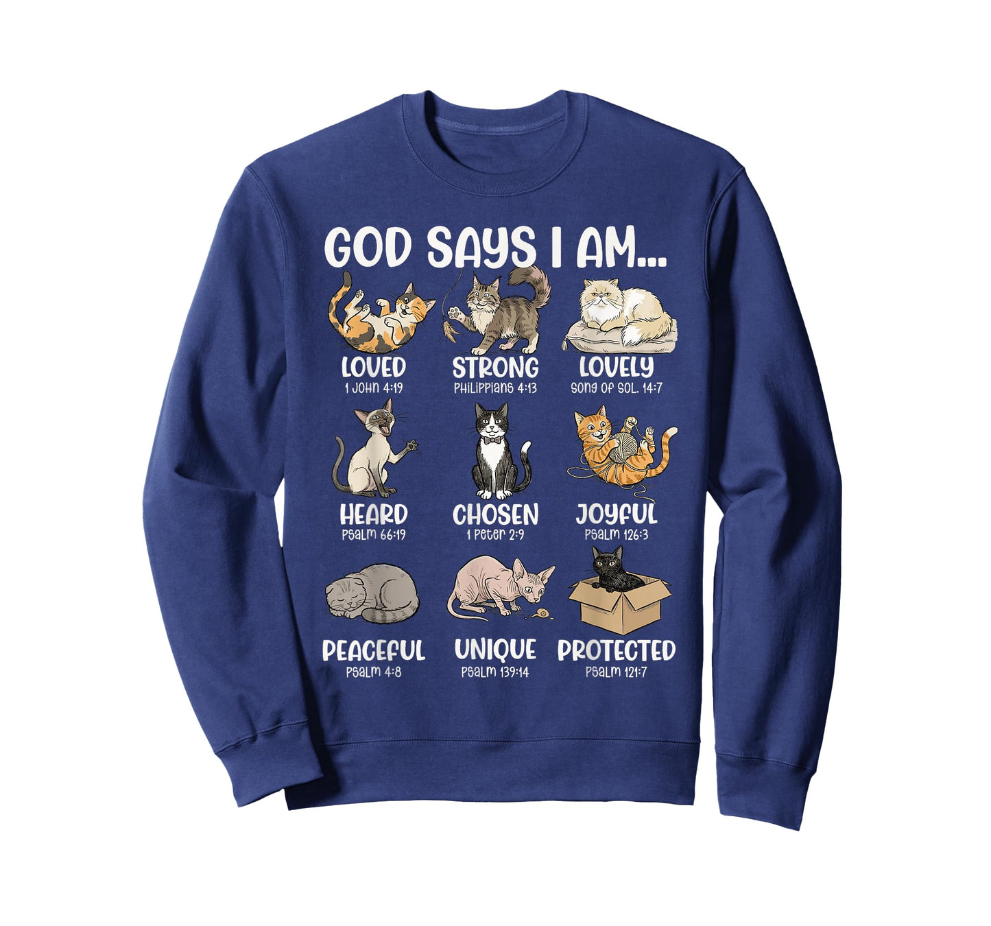God Says I Am Bible Verses for Christian Cat Lover T-Shirt