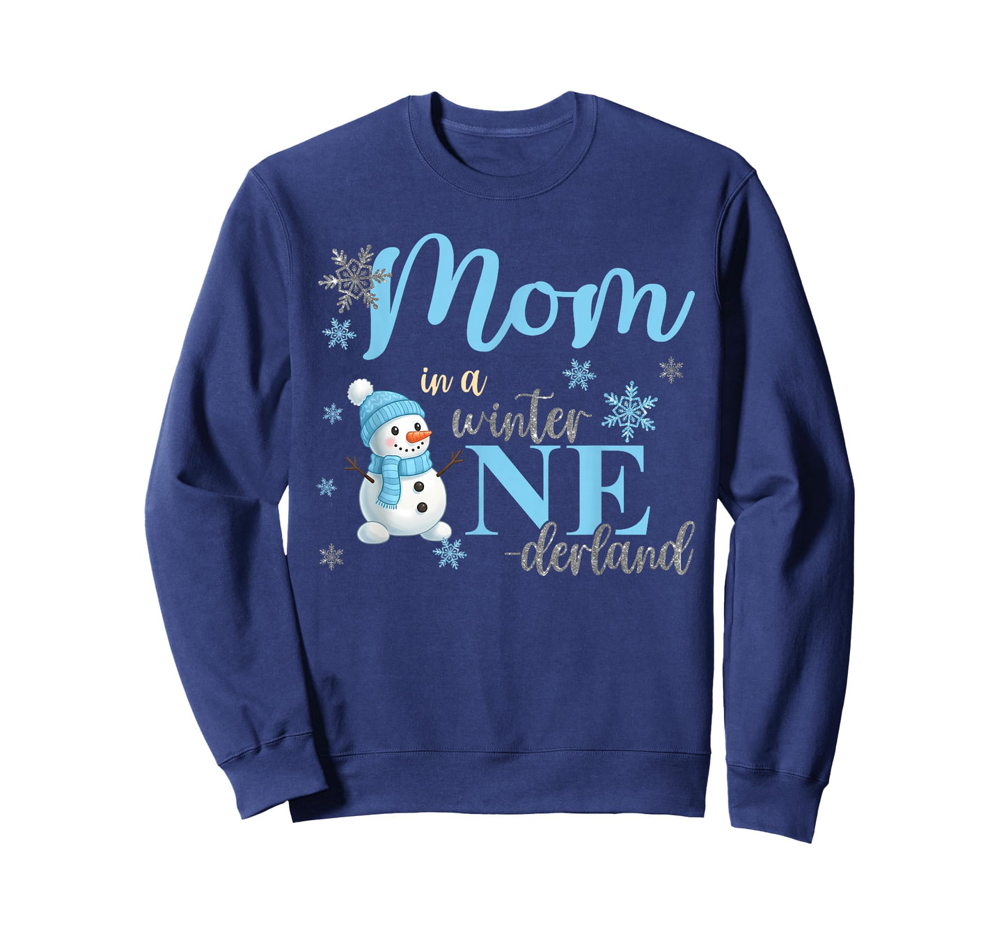 Mom in A Winter Onederland Birthday Boy Girl Cute Snowman T-Shirt