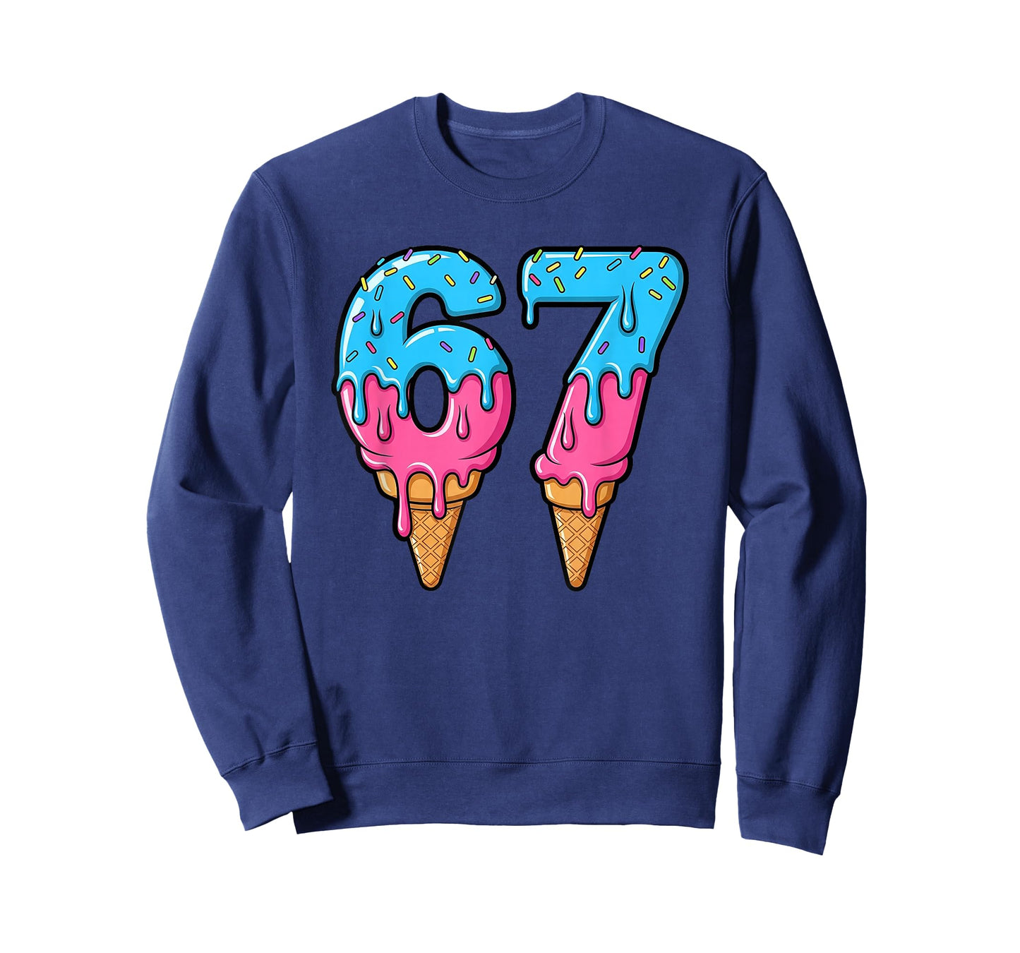 Funny 67 Meme Ice Cream Drip Six Seven Gen Z T-Shirt