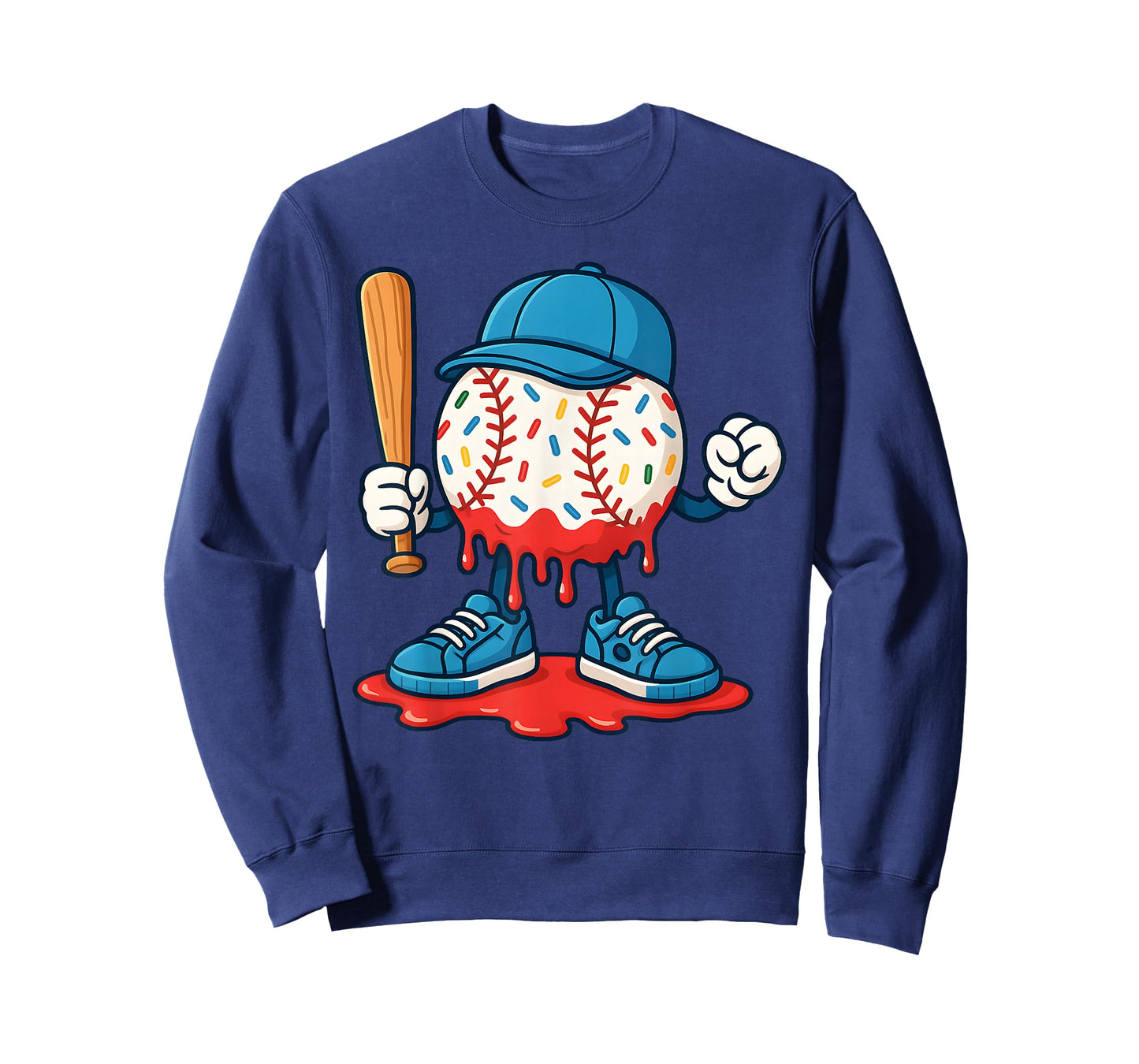 Funny Baseball Lifestyle 101 Youth Baseball Drip Icecream T-Shirt