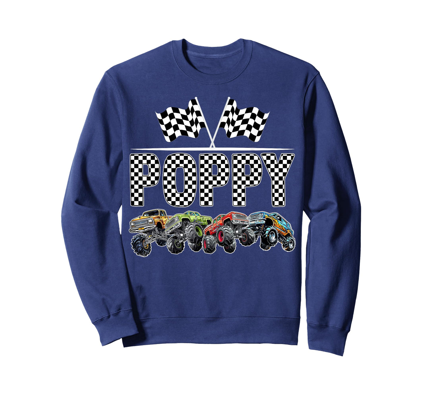 Poppy Retro Monster Truck Family Birthday Matching T-Shirt
