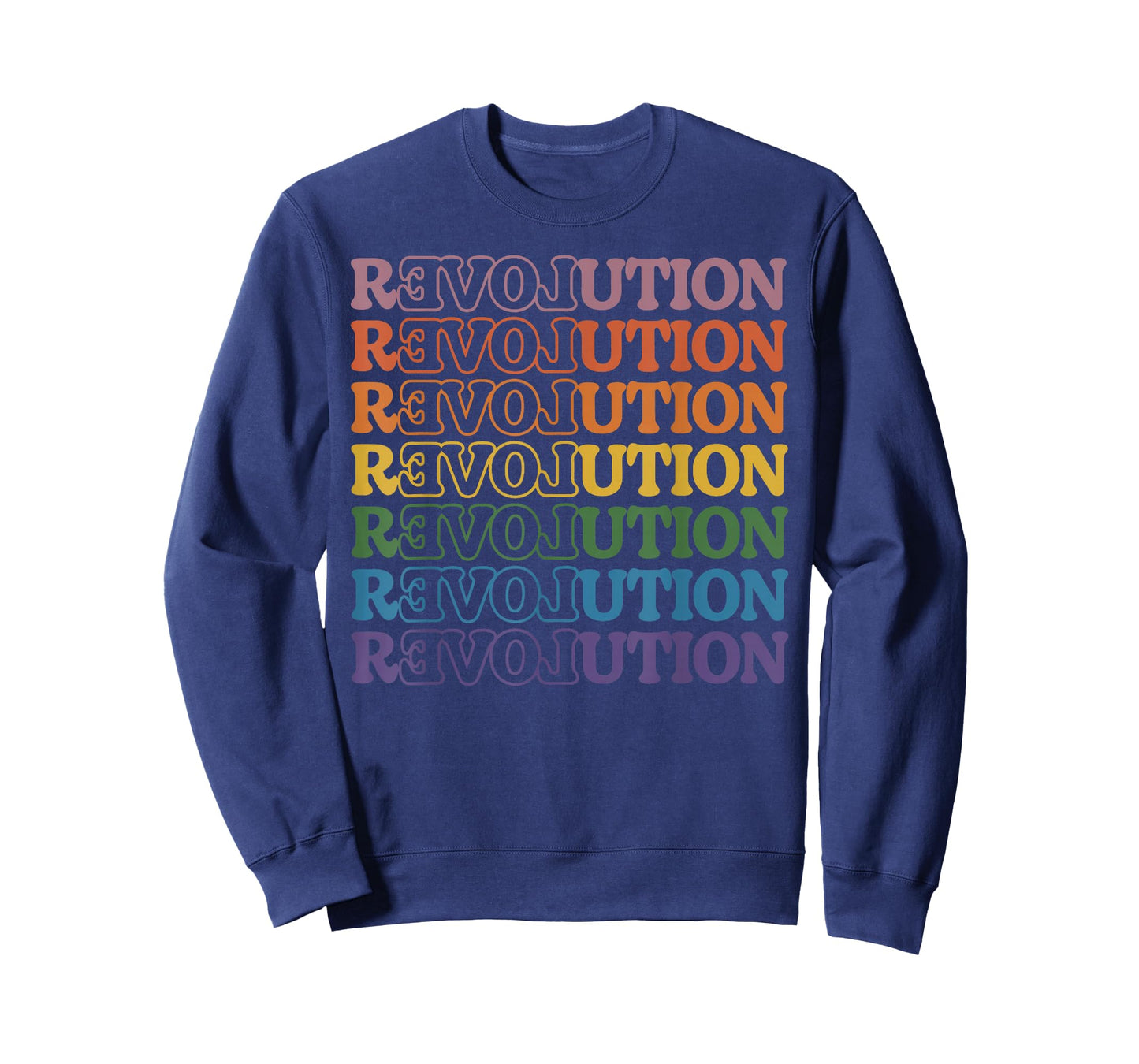 Retro Revolution Love Groovy 70s Style Vintage Typography T-Shirt