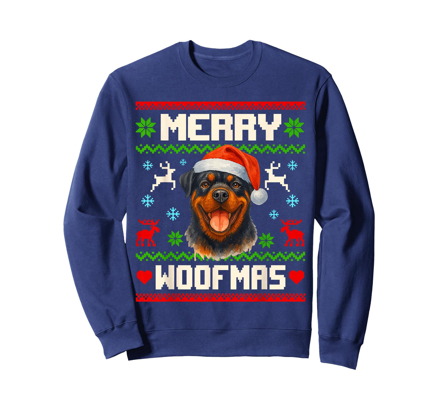 Rottweiler Dog Christmas Ugly Sweater Pet Dog Lover Xmas T-Shirt