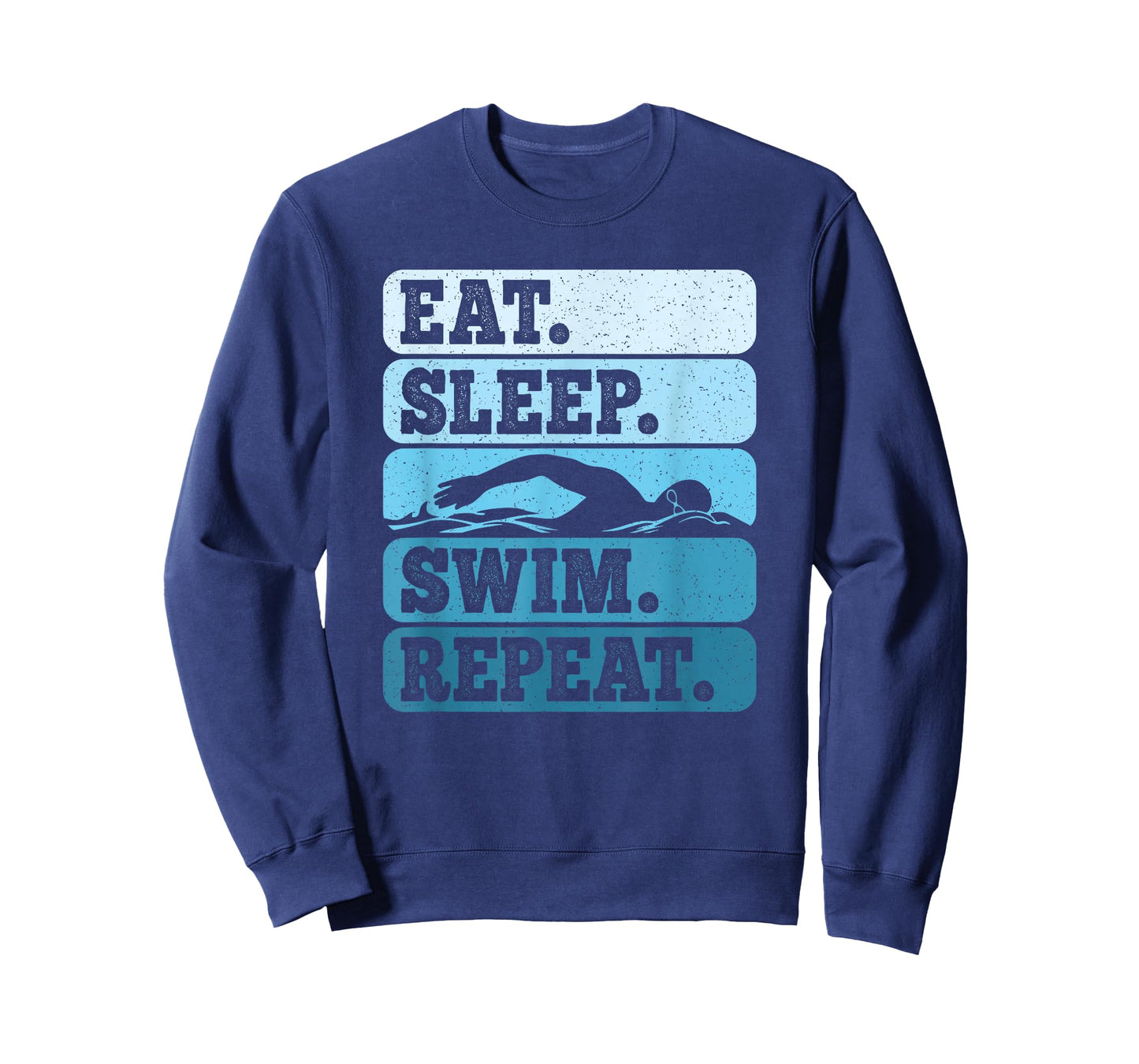 Eat Sleep Swim Vintage Swimming Lover Swimmer Men Women T-Shirt