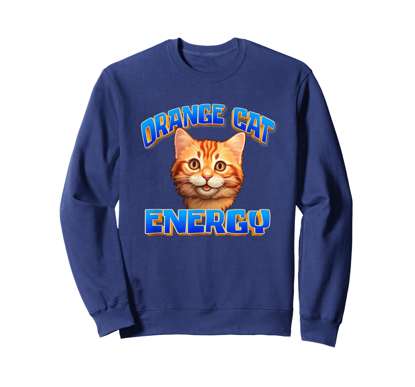 Mens Womens Cute Orange Cat Energy Orange Tabby Cat Lover T-Shirt